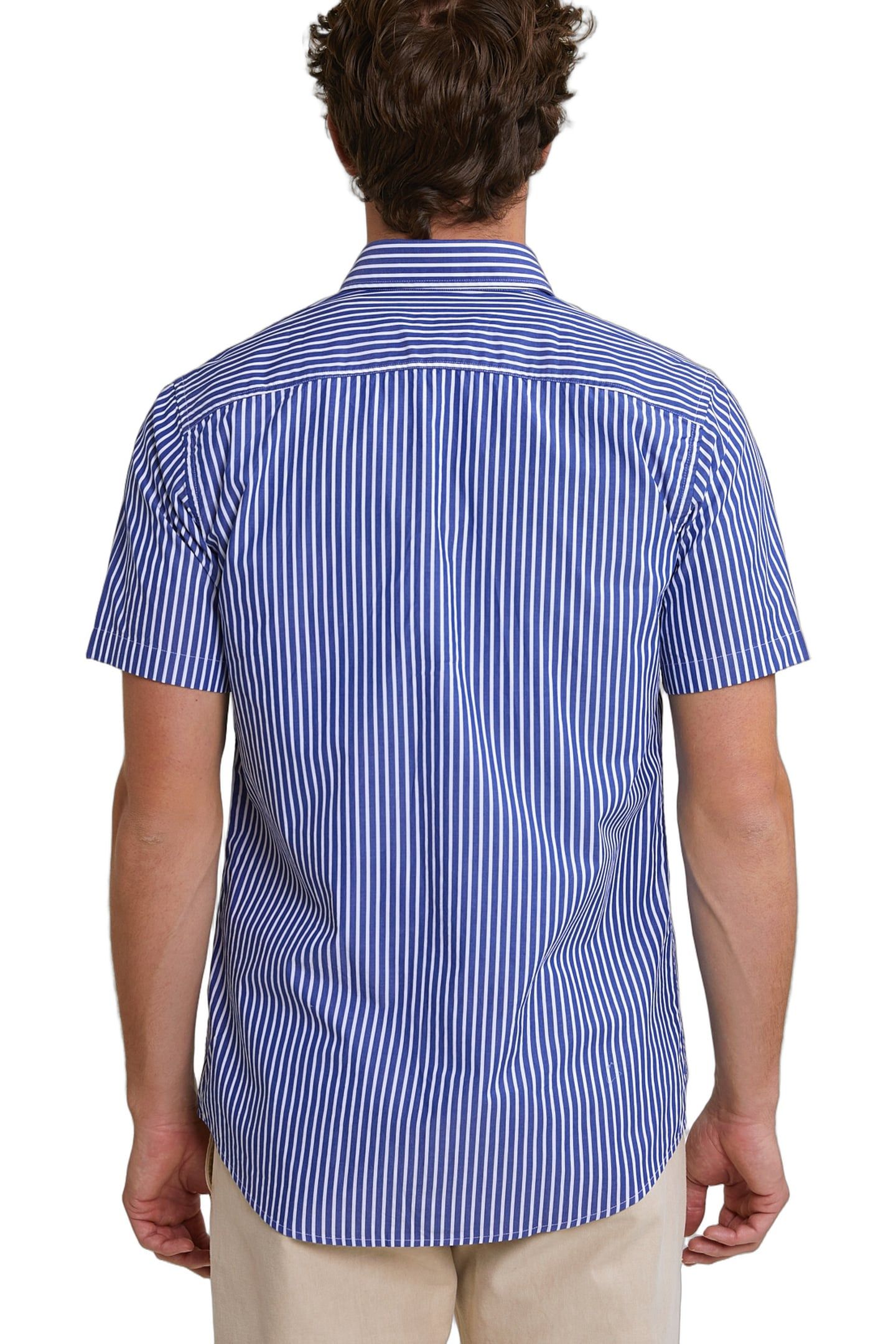 CUSTOM FIT STRIPED PERFORMANCE STRETCH SHIRT SHORT SLEEVES B 3