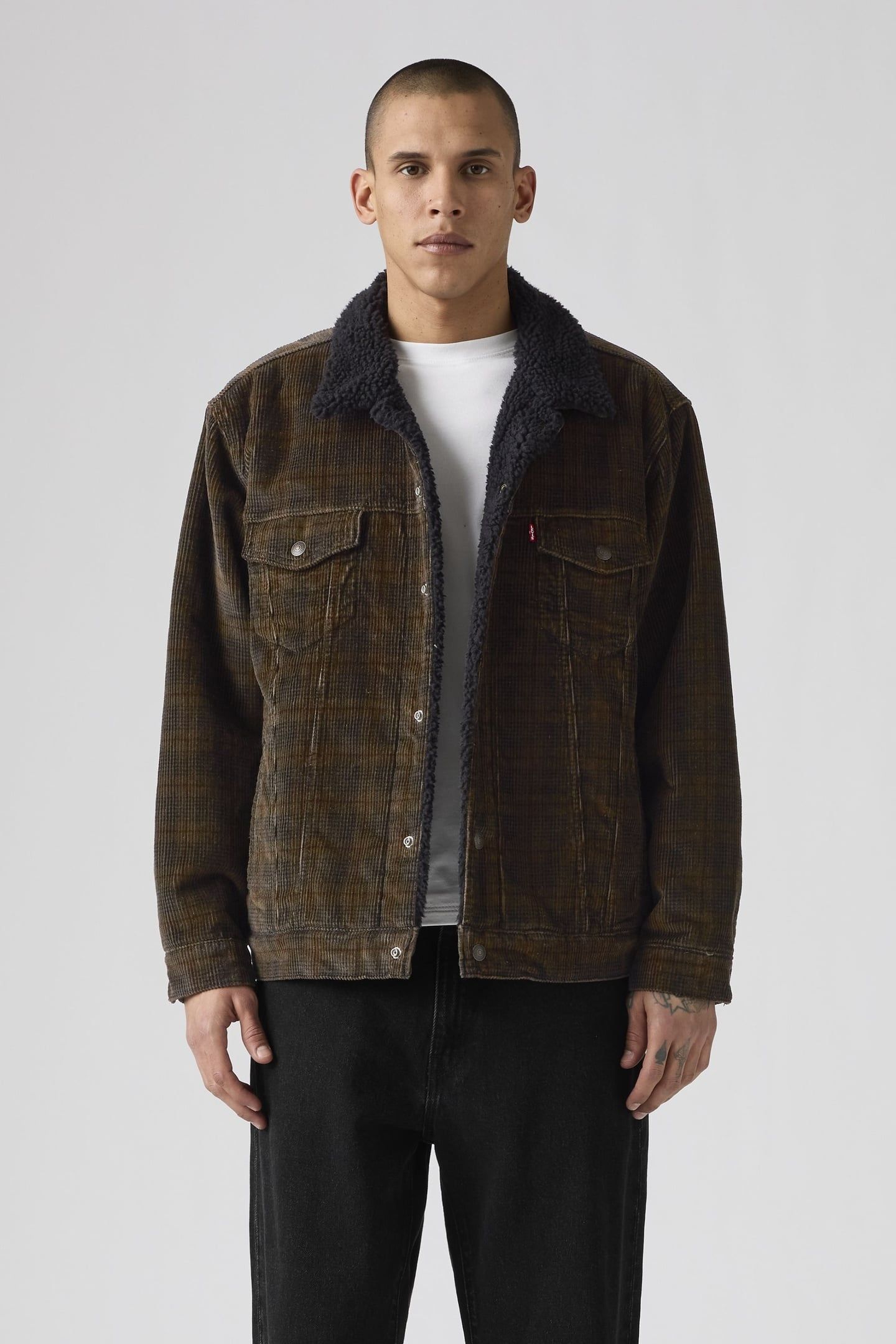 RELAXED FIT SHERPA TRUCKER JACKET 1