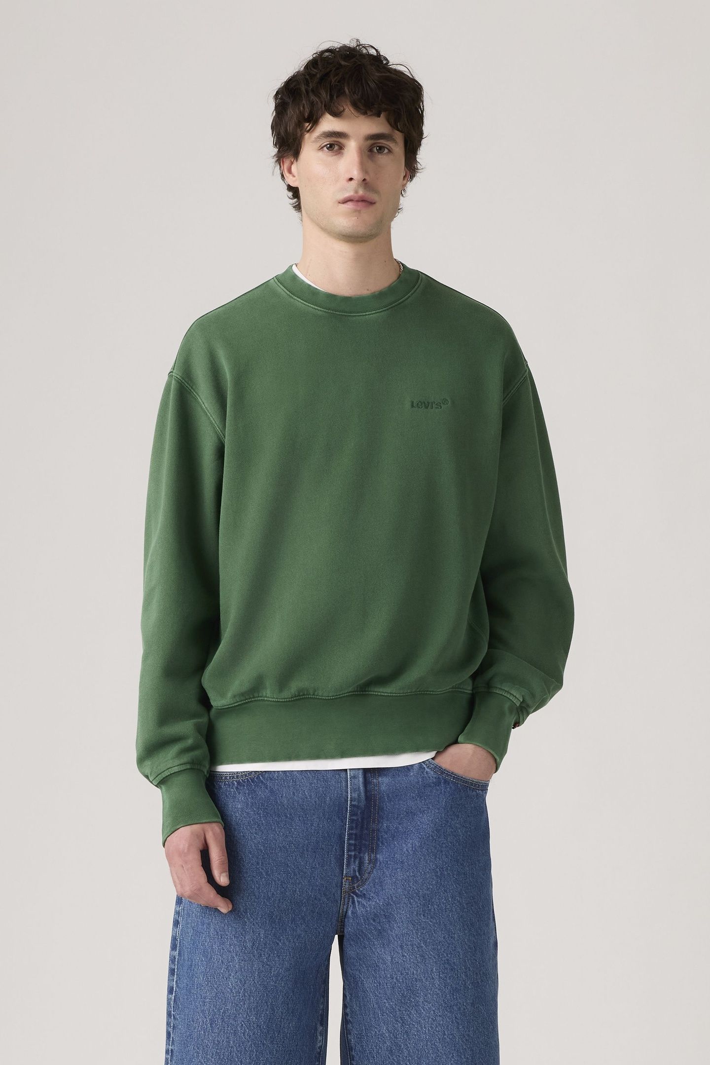 AUTHENTIC CREW GARMENT DYE DARK GREEN 1
