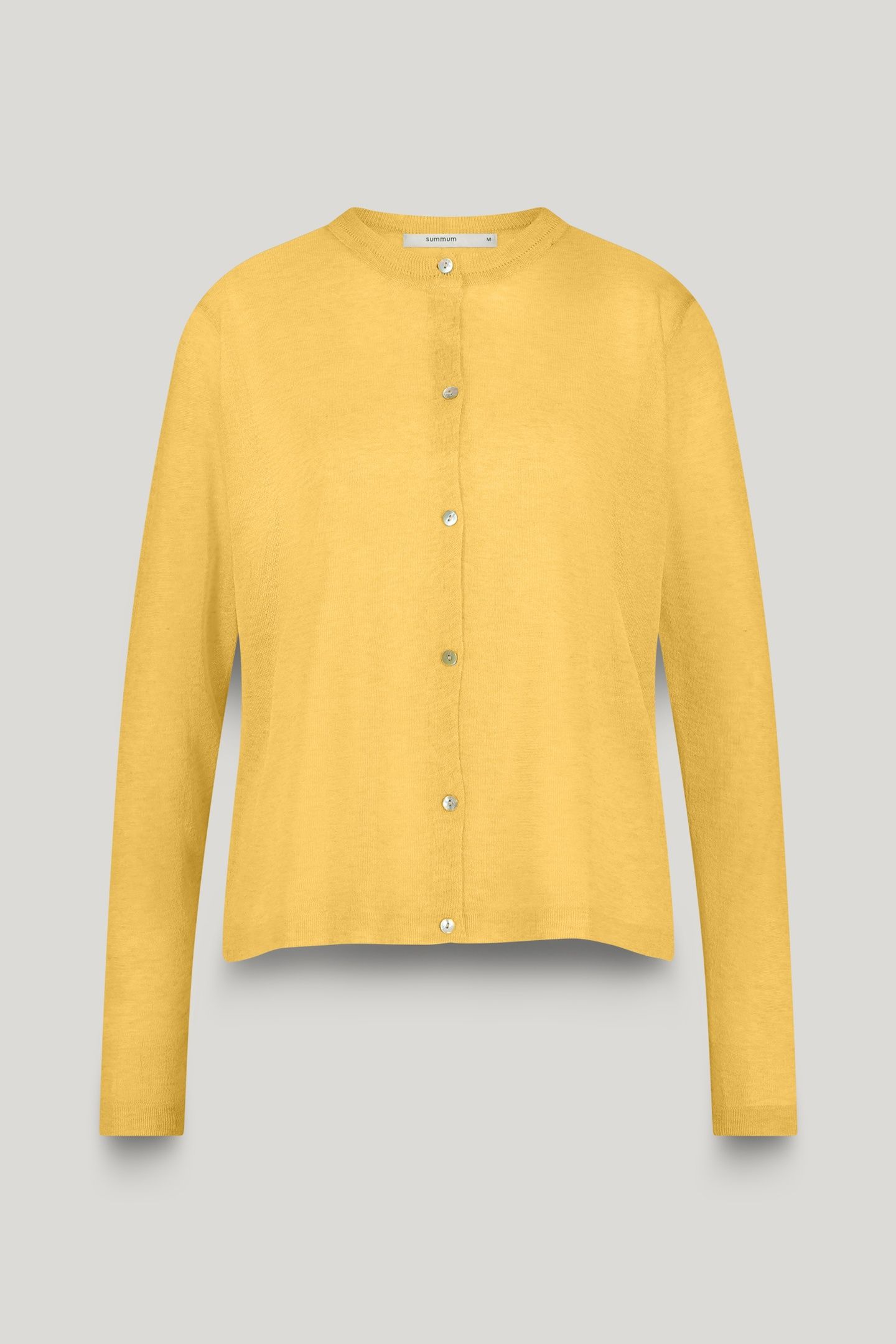 SHORT CARDIGAN REFINED VISCOSE BLEND KNIT YELLOW 4