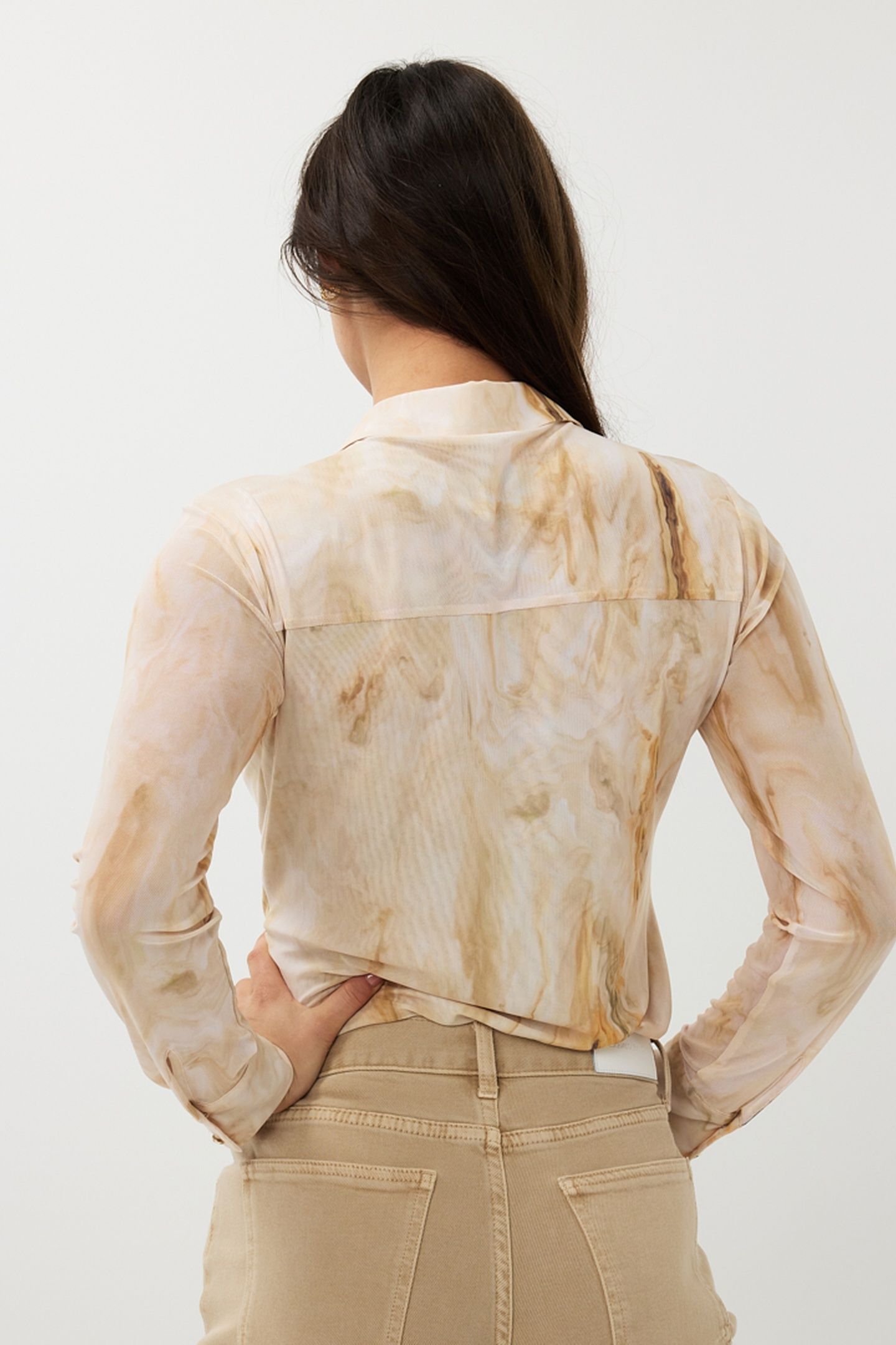 BLOUSE MESH MARBLE DREAM PRINT 4
