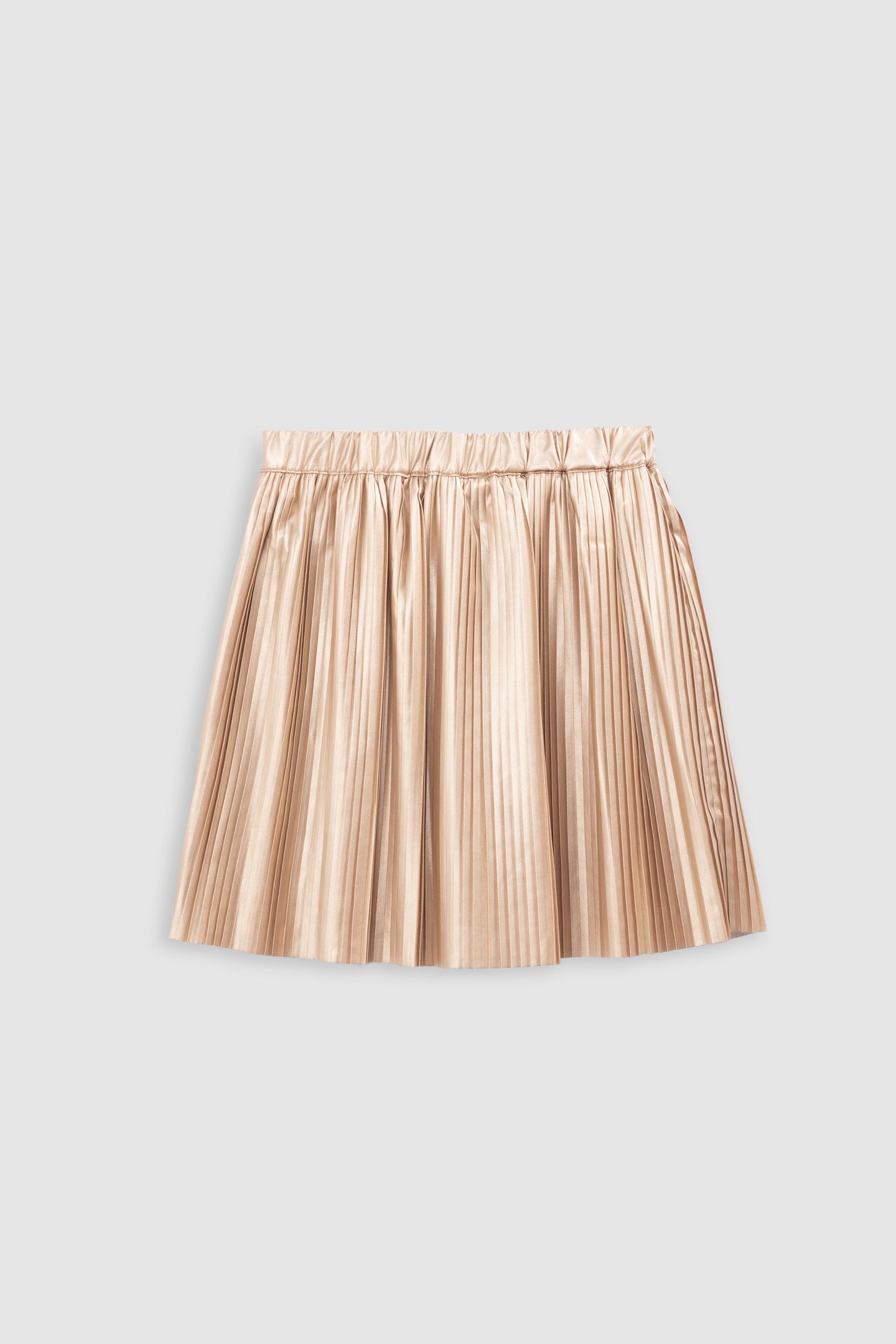 GOLD PLEATED SHORT SKIRT 2