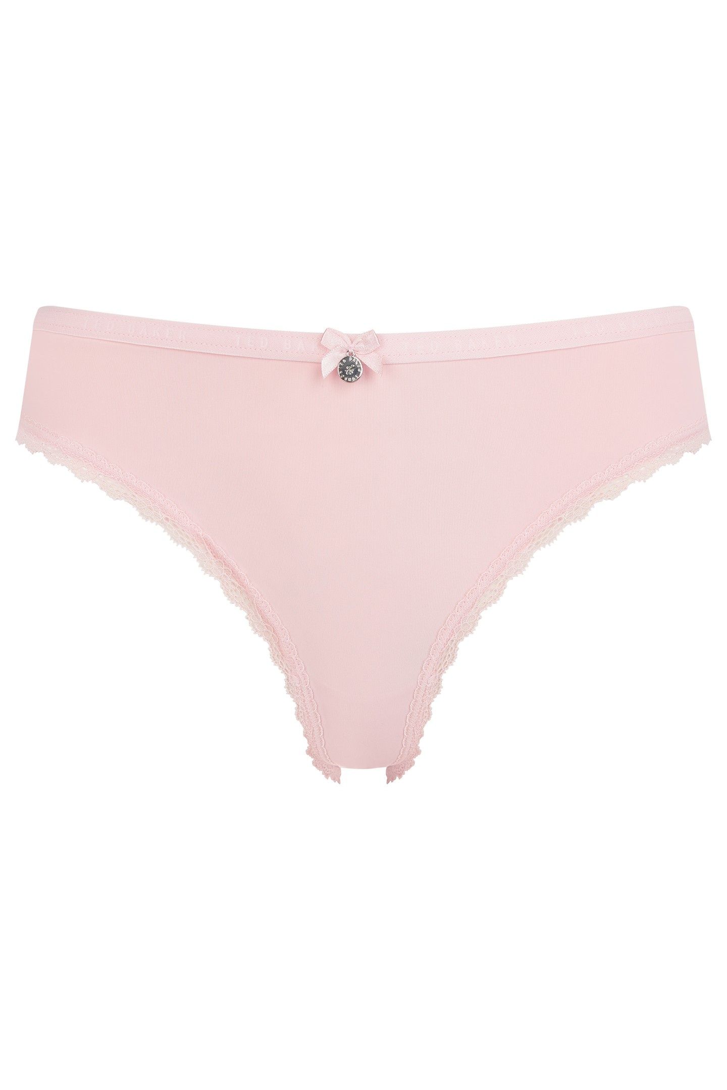 ZARIA 3PK SOLID BRIEF WITH LACE TRIM EGRET/BLUE/ALMOND 4