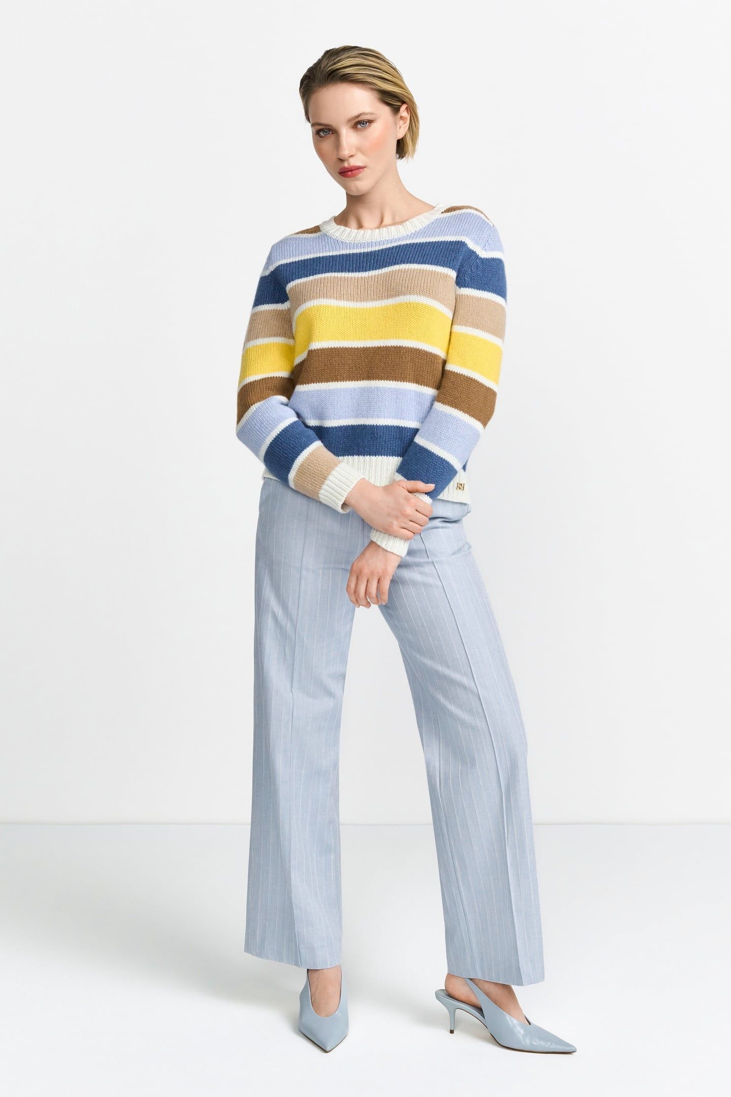 MULTICOLOURED STRIPE CREW RECYCLED ORIGINAL 1