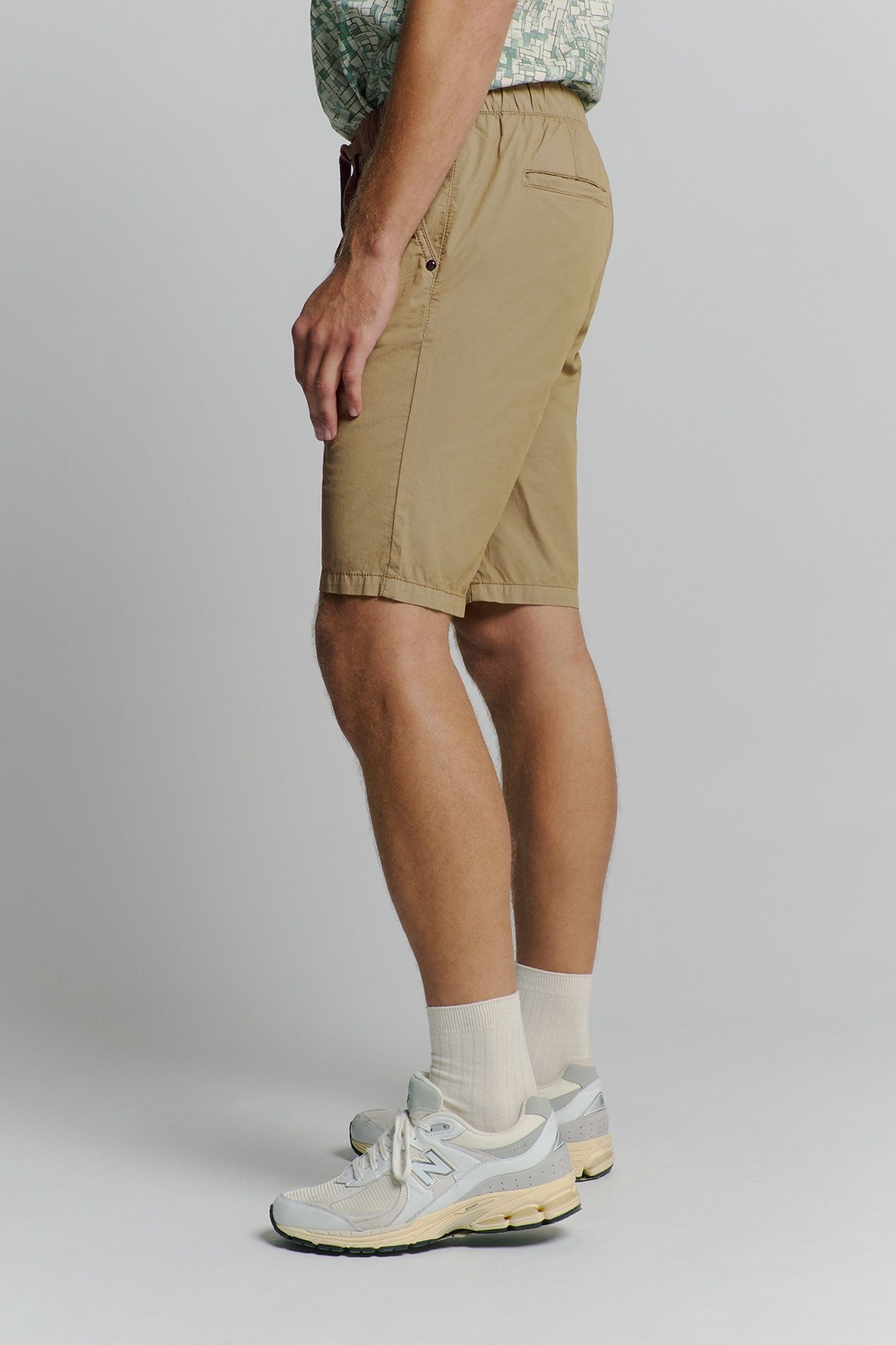 SHORT CHINO GARMENT DYED LIGHT WEIGHT STRETCH KHAKI 4
