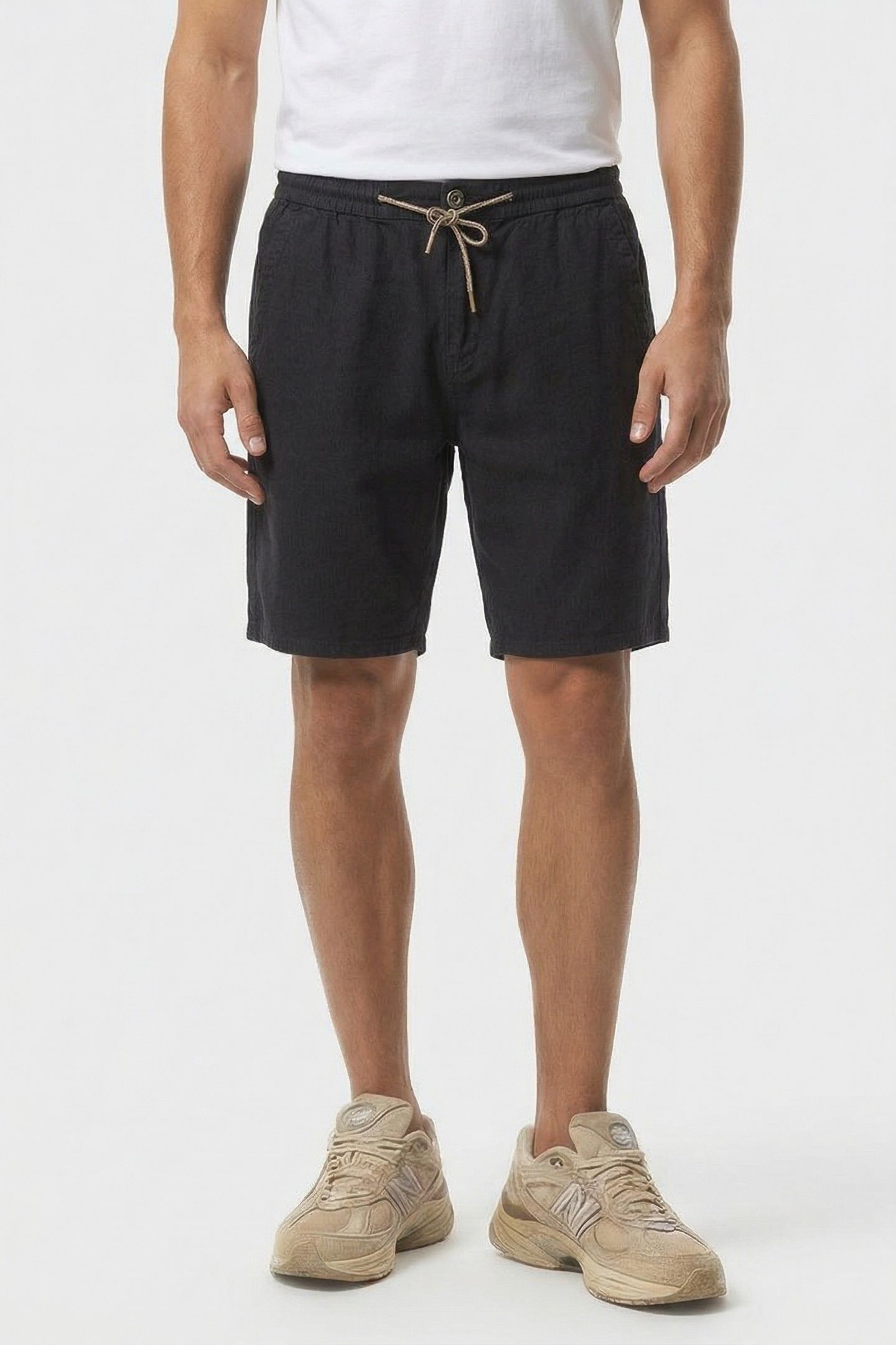 SHORT CHINO WITH LINEN GARMENT DYED NIGHT 1