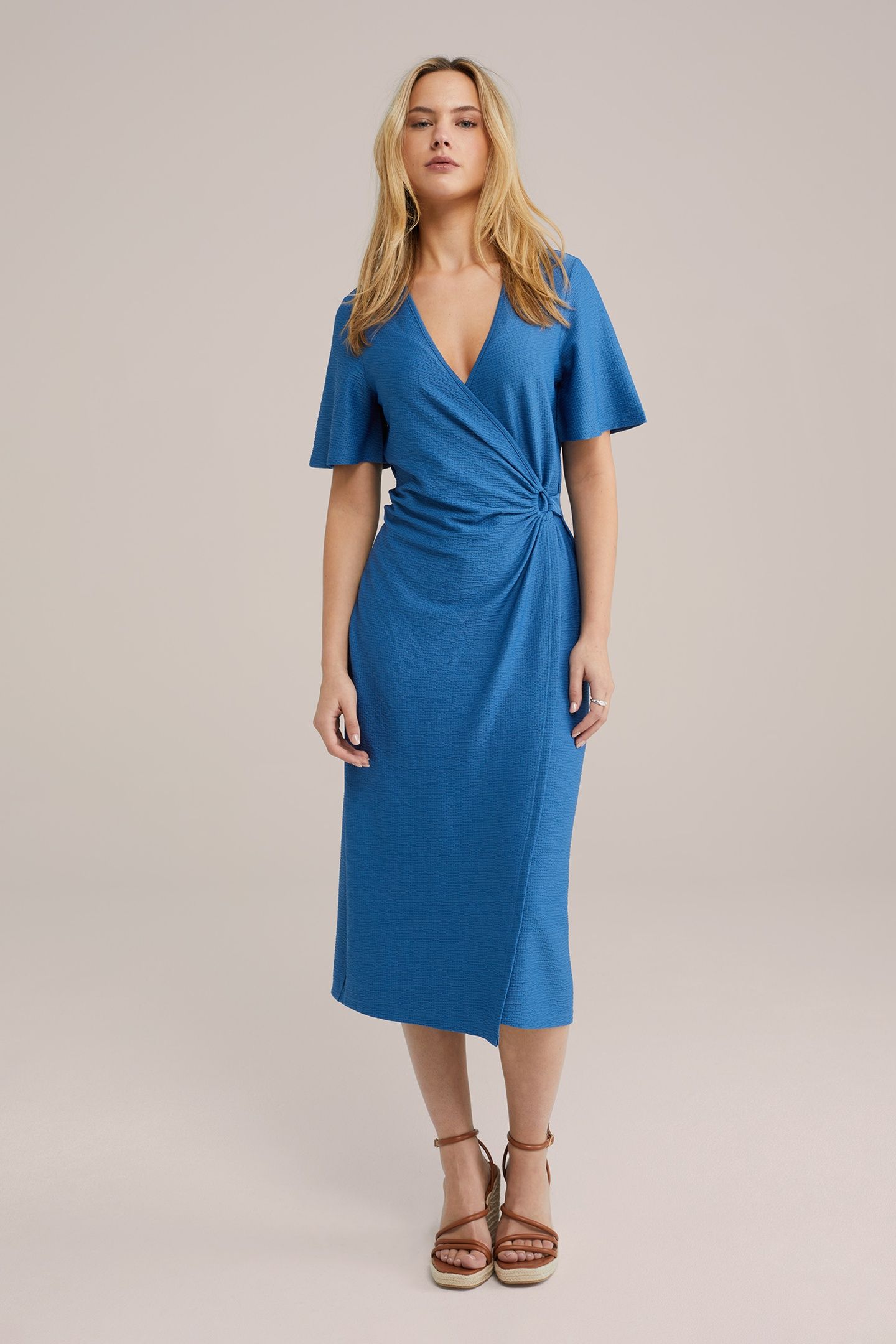 DRESS MID LENGTH BLUE 1