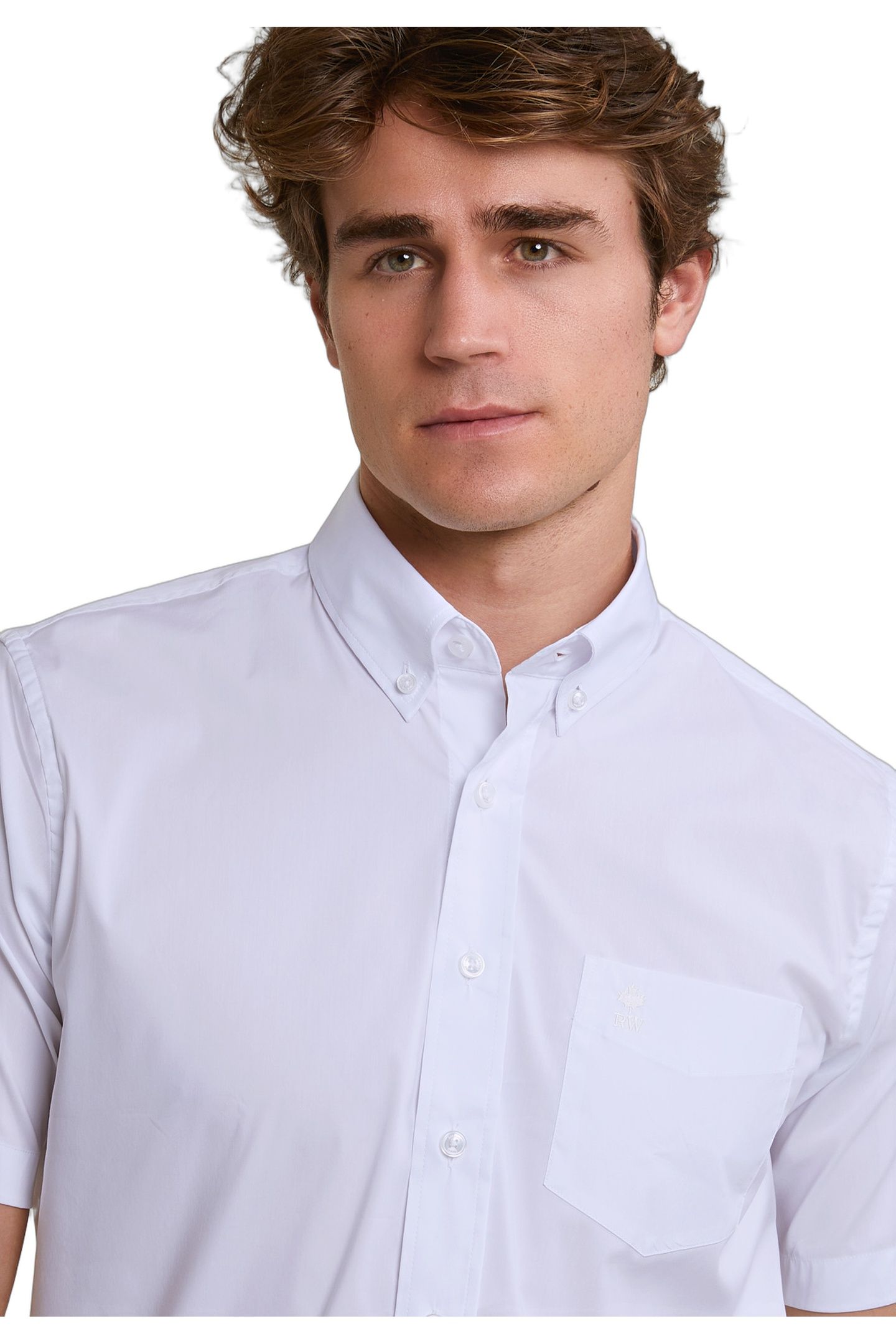 CUSTOM FIT UNI PERFORMANCE STRETCH SHIRT SHORT SLEEVES WHITE 3