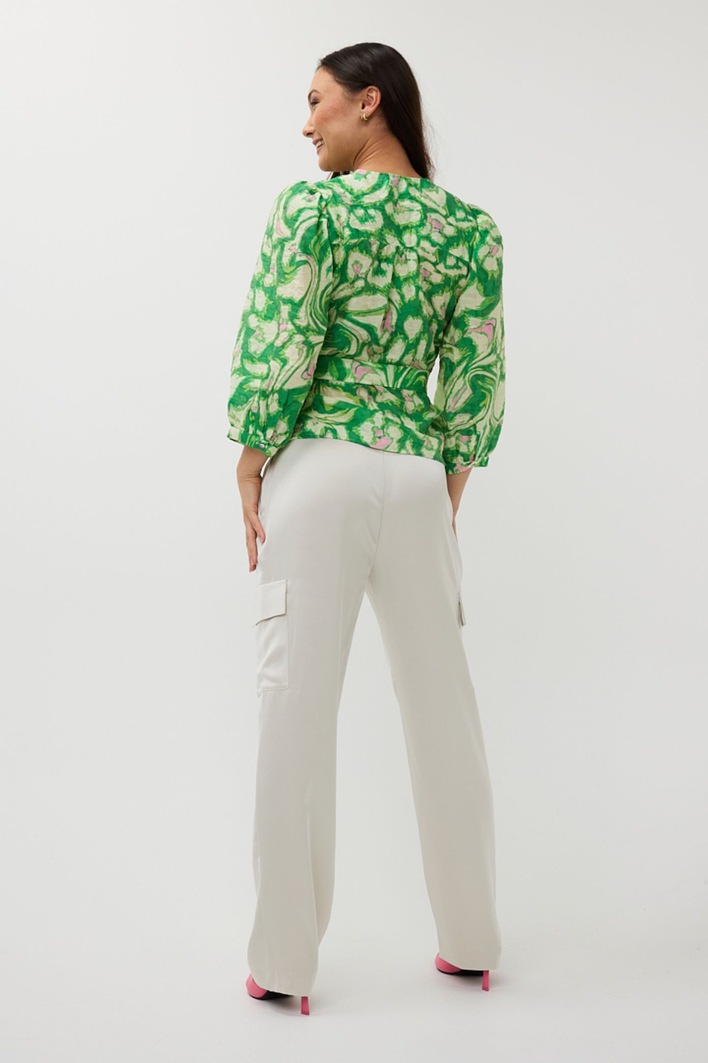 BLOUSE WRAP FLORAL TREASURE PRINT 3