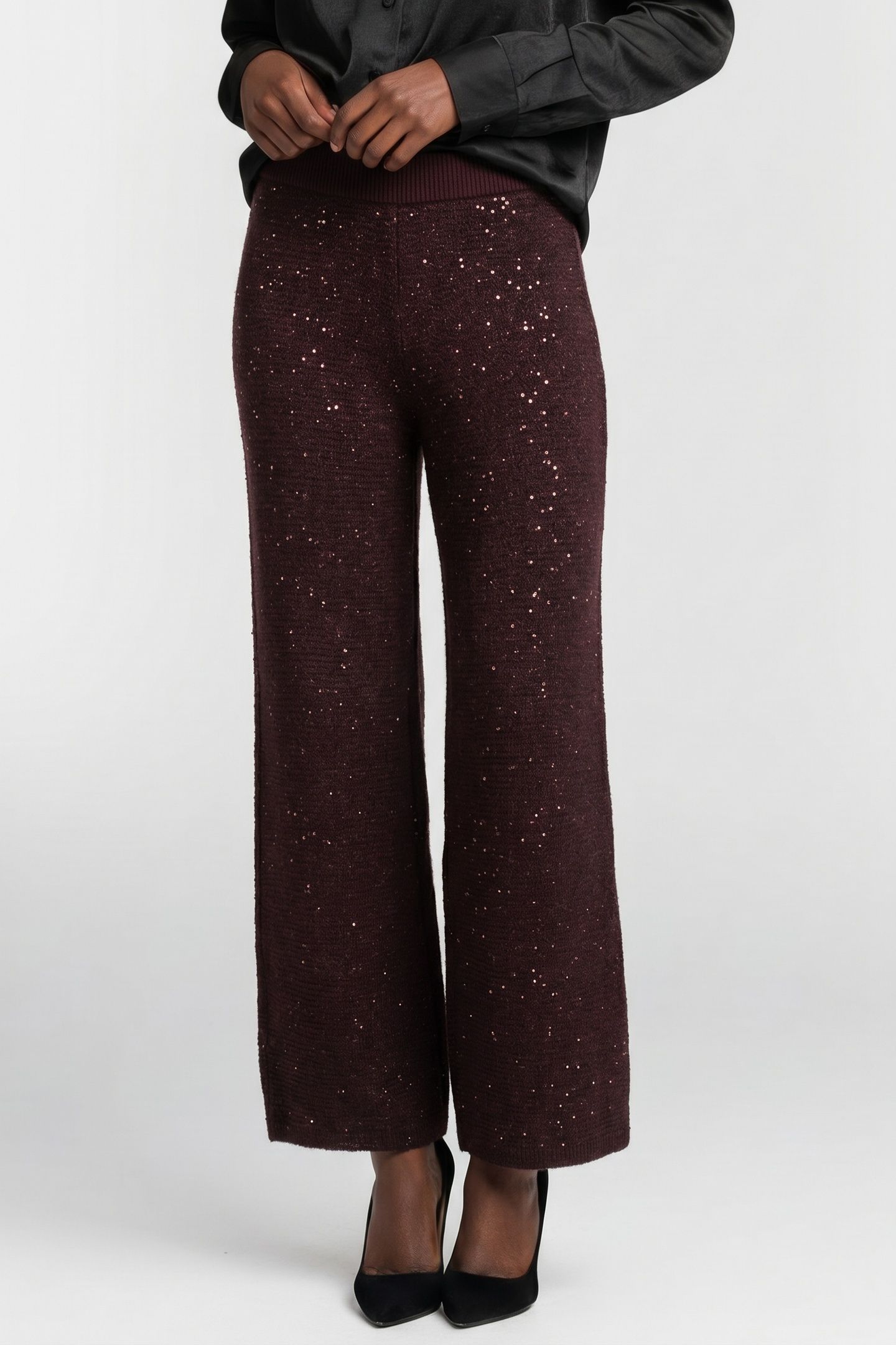 CLAUDIA KNITTED PANTS RED 1