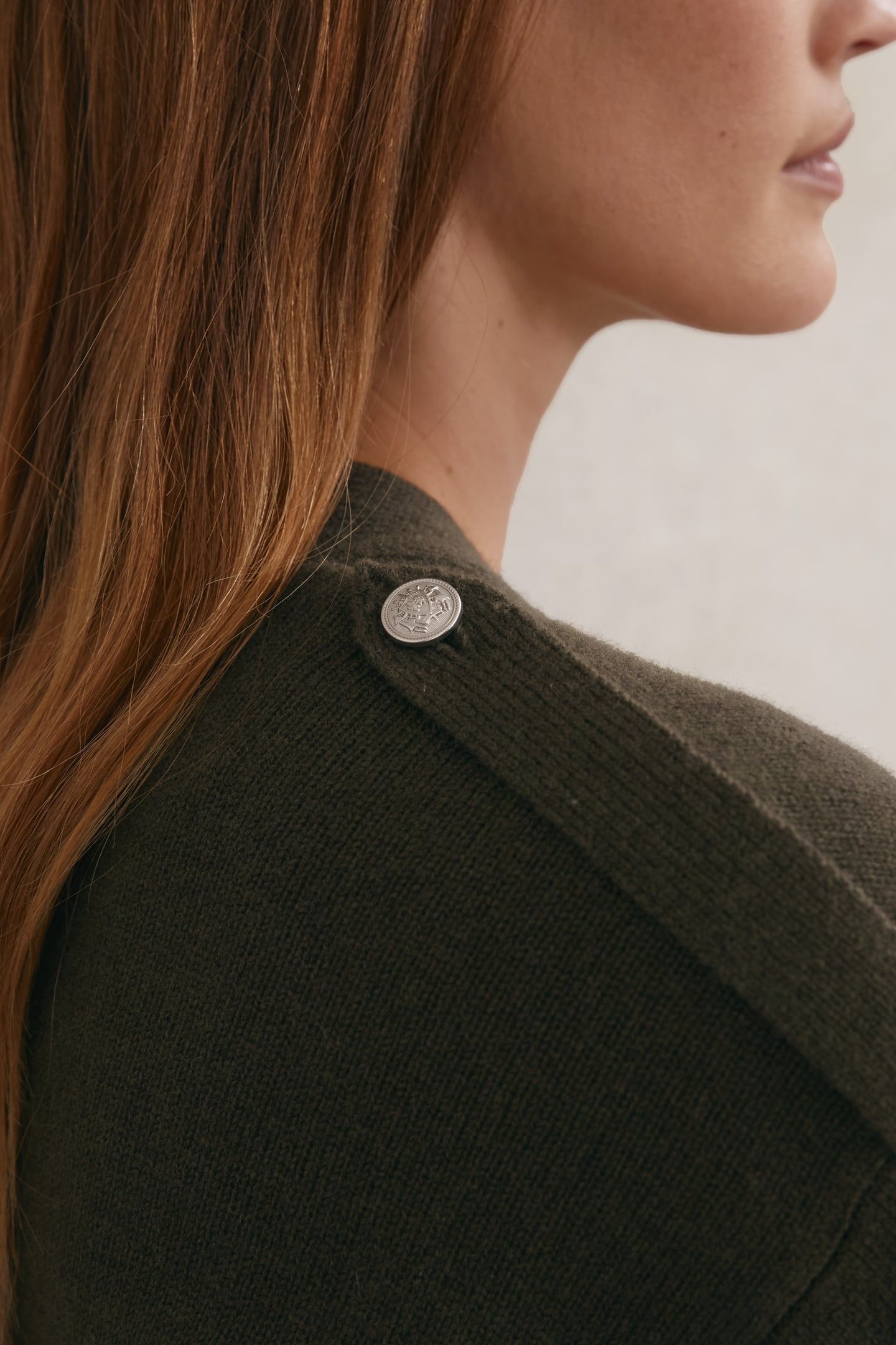 BUTTON DETAIL CARDIGAN KHAKI GREEN 6
