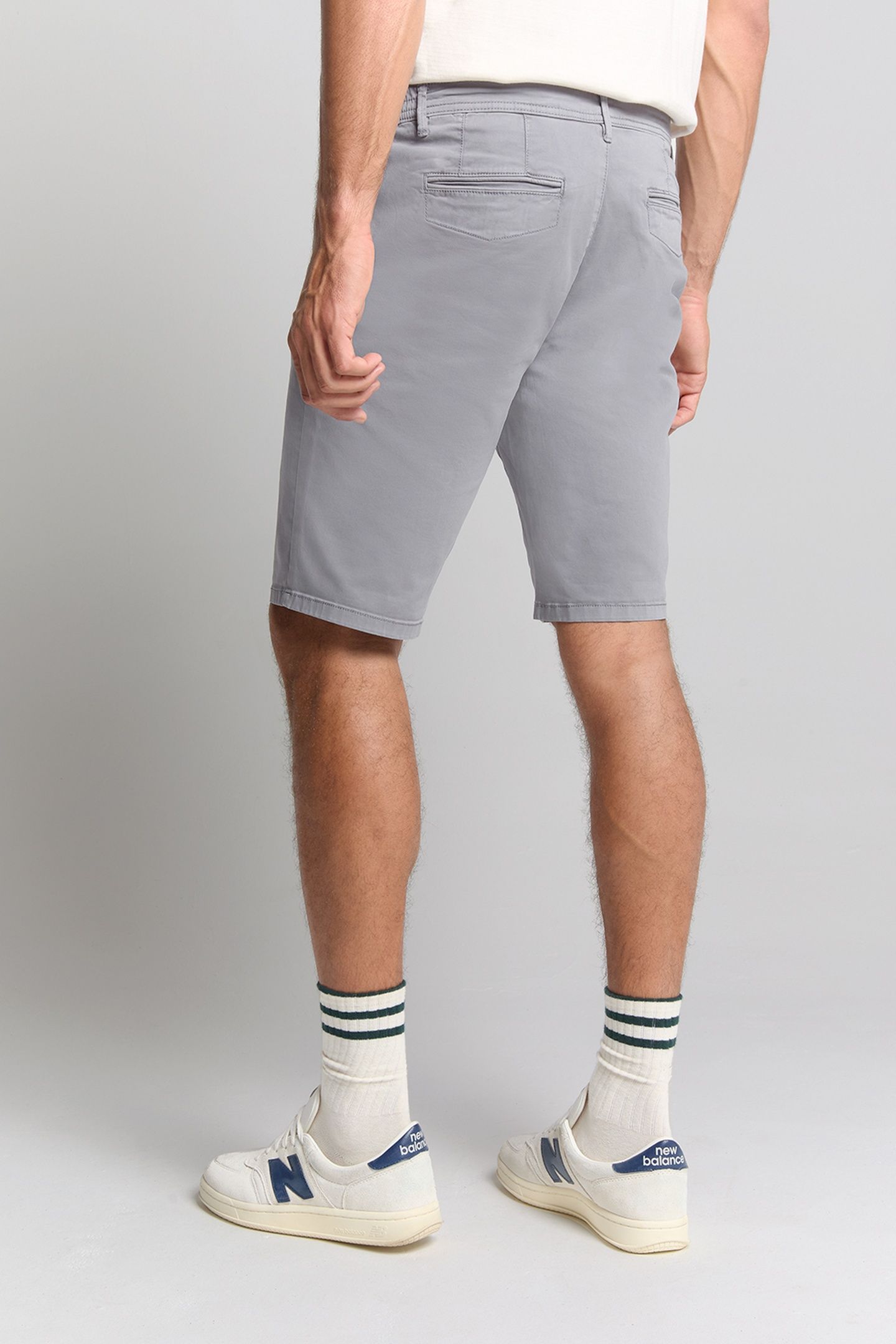 SHORT CHINO GARMENT DYED TWILL STRETCH WASHED BLUE 3