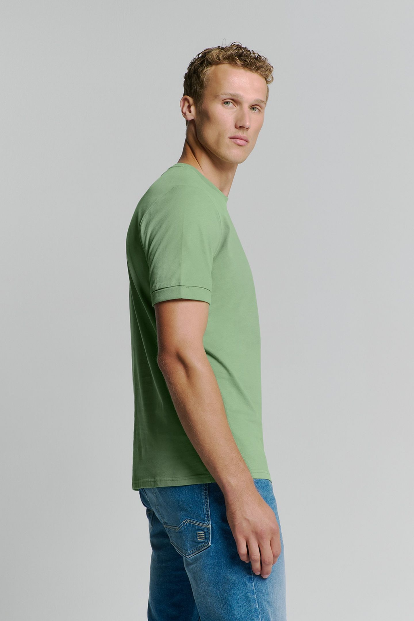 T-SHIRT CREWNECK PEACHED GREEN 4