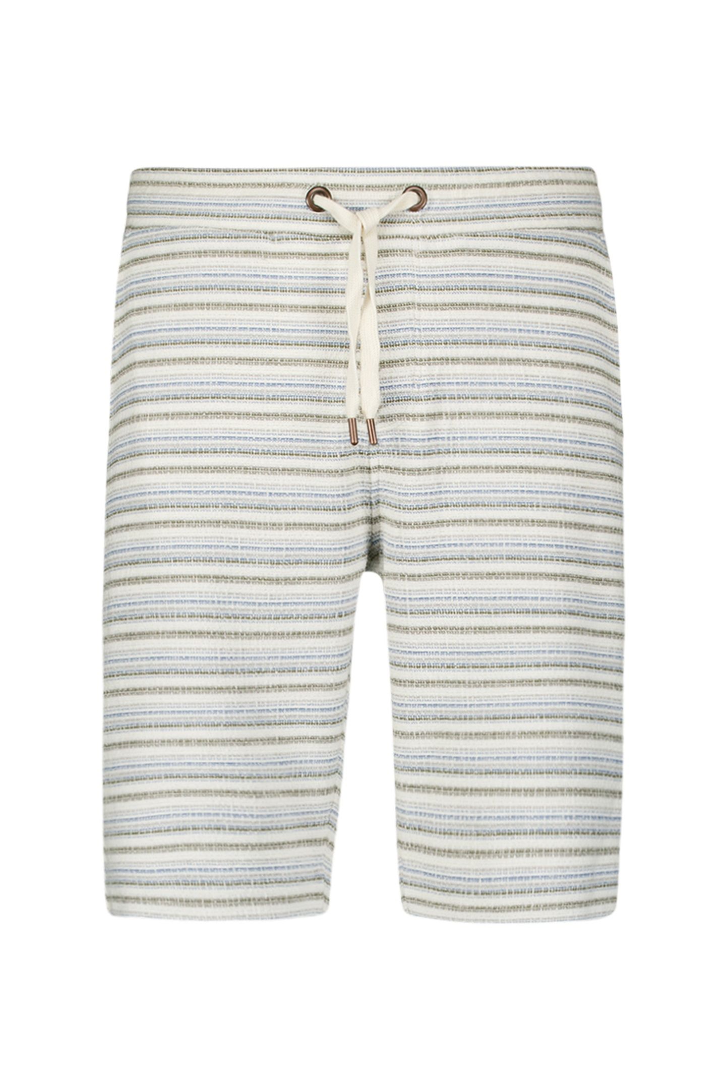 SHORT JERSEY MULTI COLOURED JACQUARD SLUB STRIPE DEEP BLUE 4