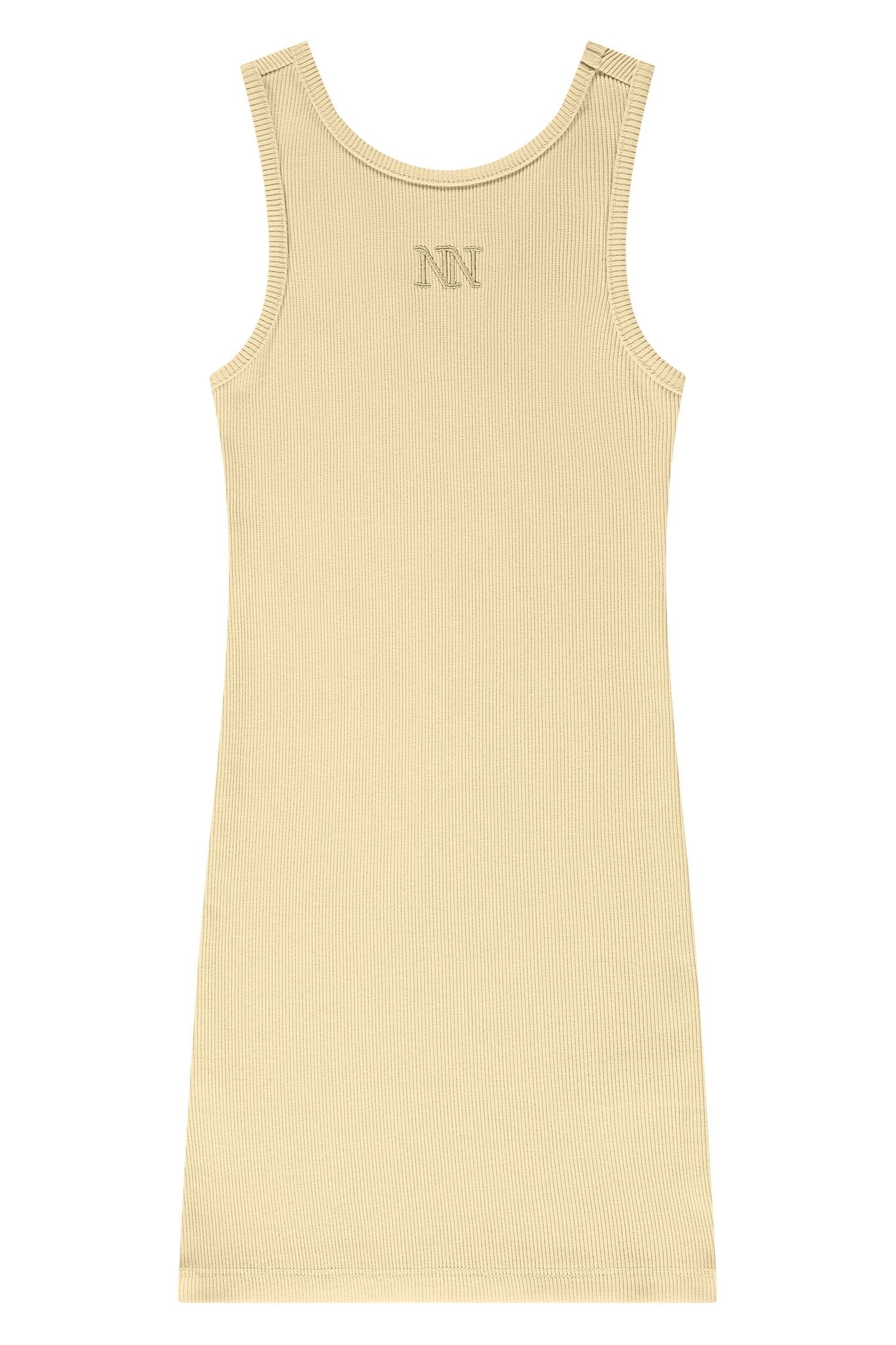 BELLE BACK RIB DRESS SOFT YELLOW 2