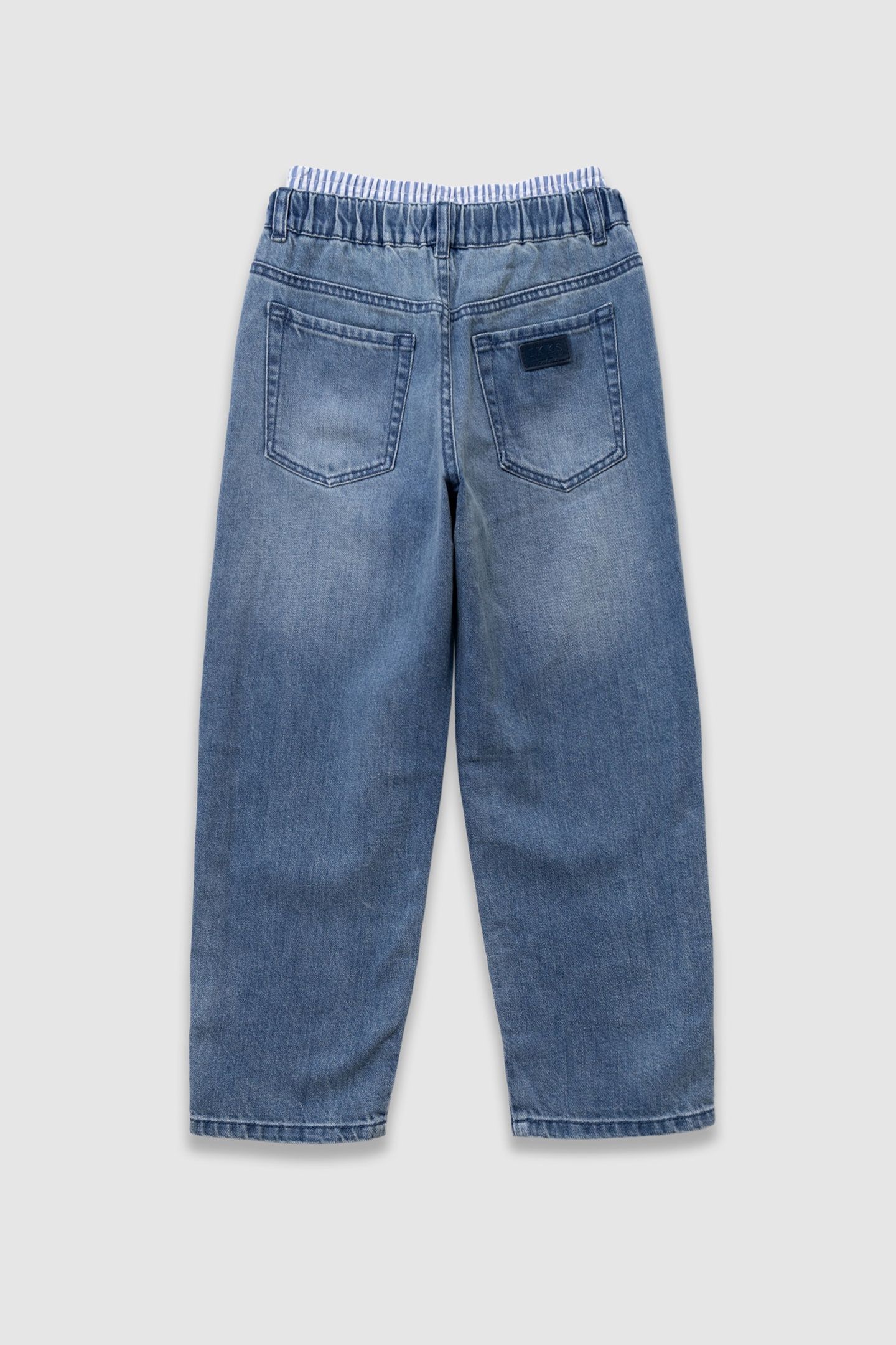 TROMPE-L'OEIL BLUE BAGGY JEANS 2