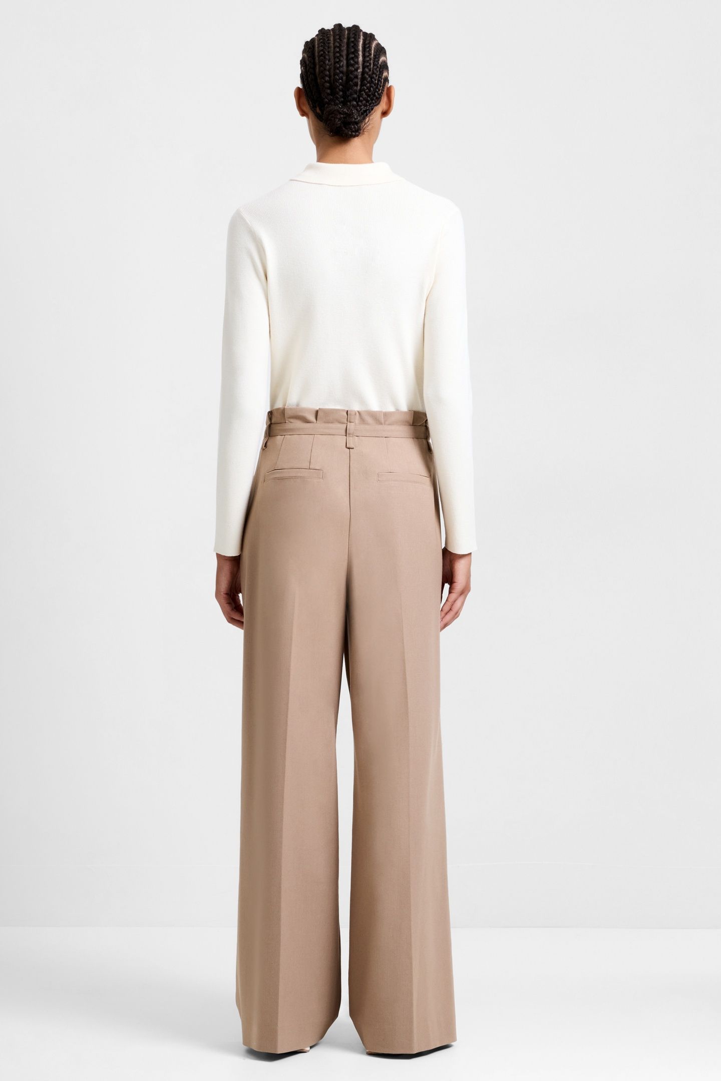 FERRI FLANNEL WIDE LEG TRSR CAMEL 4