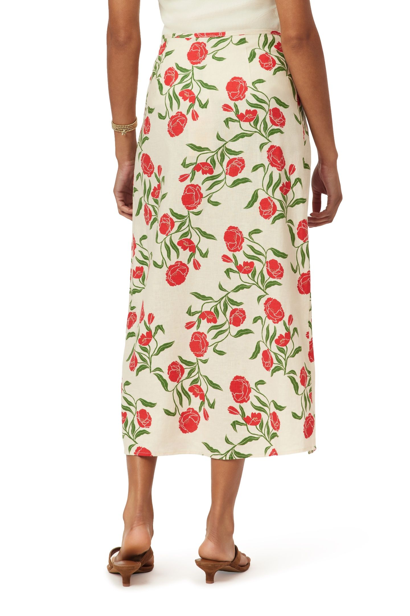 WRAP SKIRT WHITECAP GRAY ALLOVER FLORAL 7