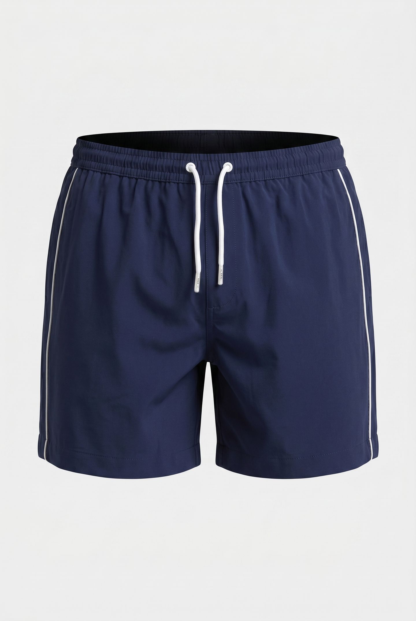SWIM SHORT WITH PIPING NAVY/WHITE 3