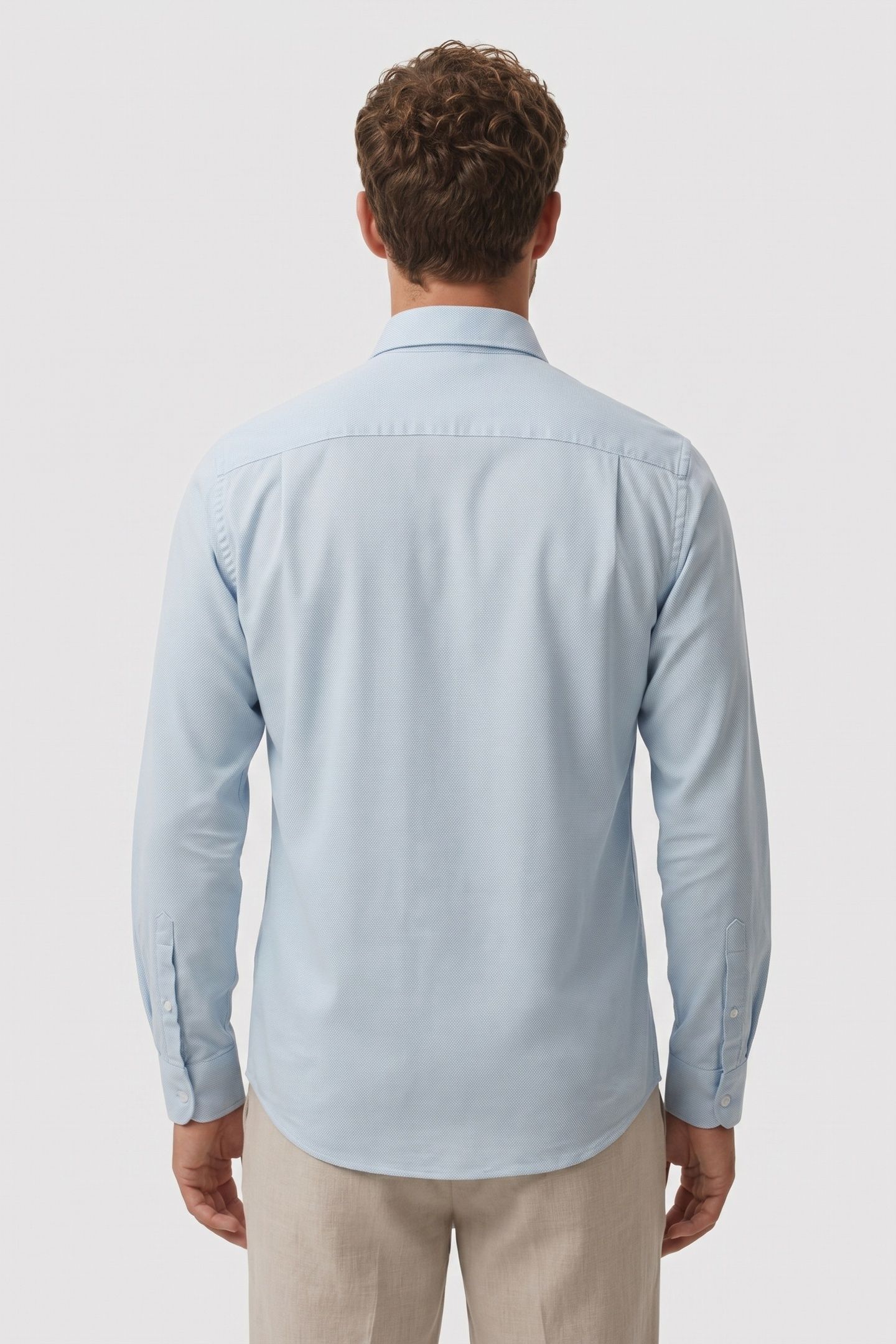 OE HUGO-TEXTURED OVERSHIR LIGHT BLUE 2