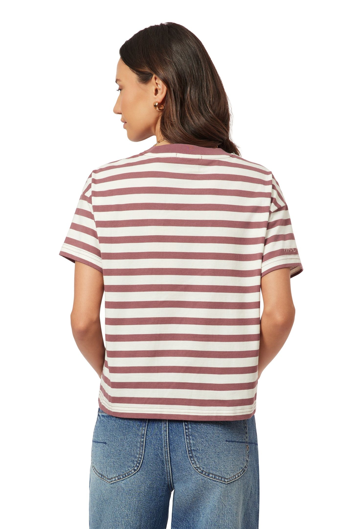 BOXY CROP TEE ROSE BROWN/SUGAR SWIZZLE 5
