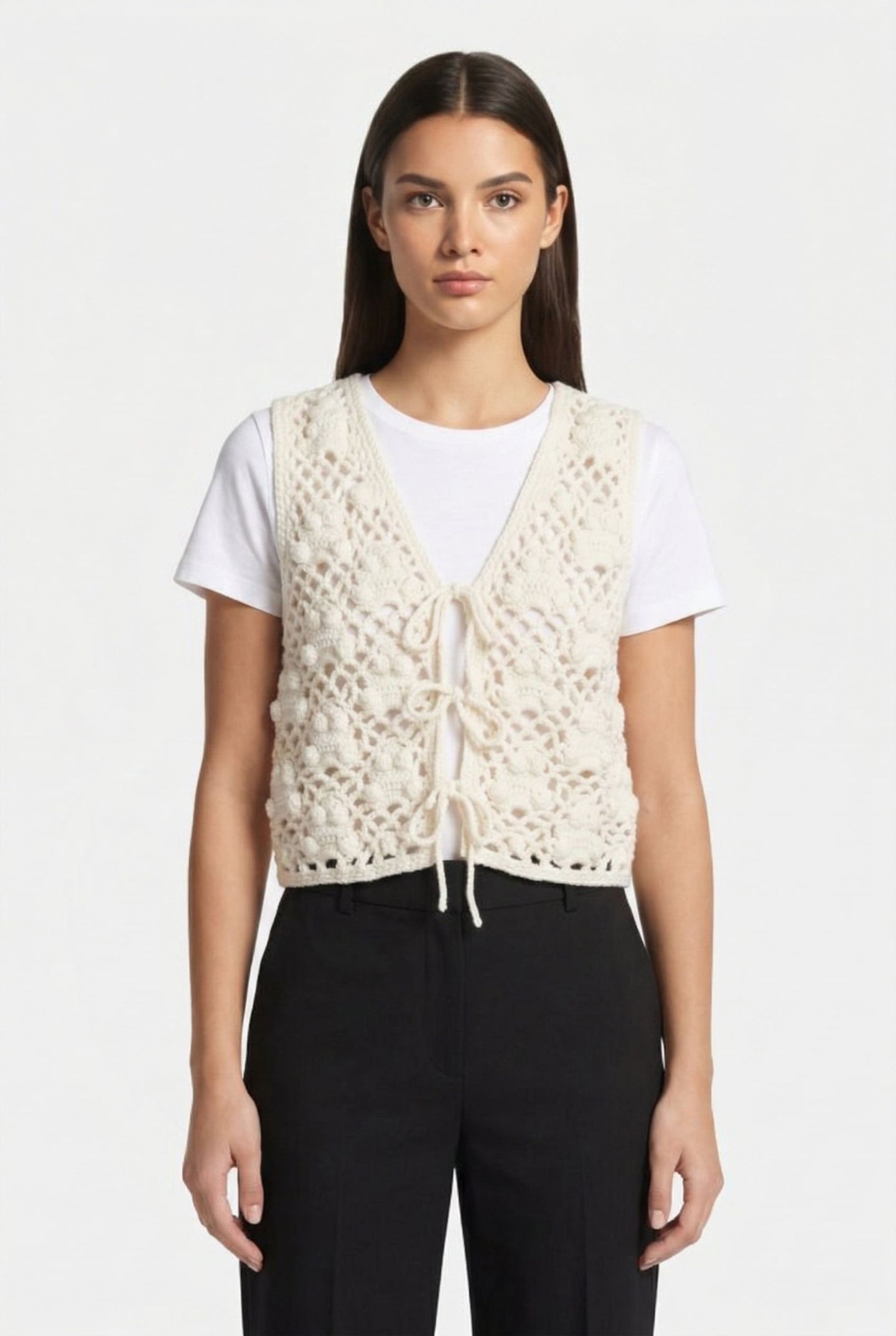 BONO CROCHET VEST WHITE 1