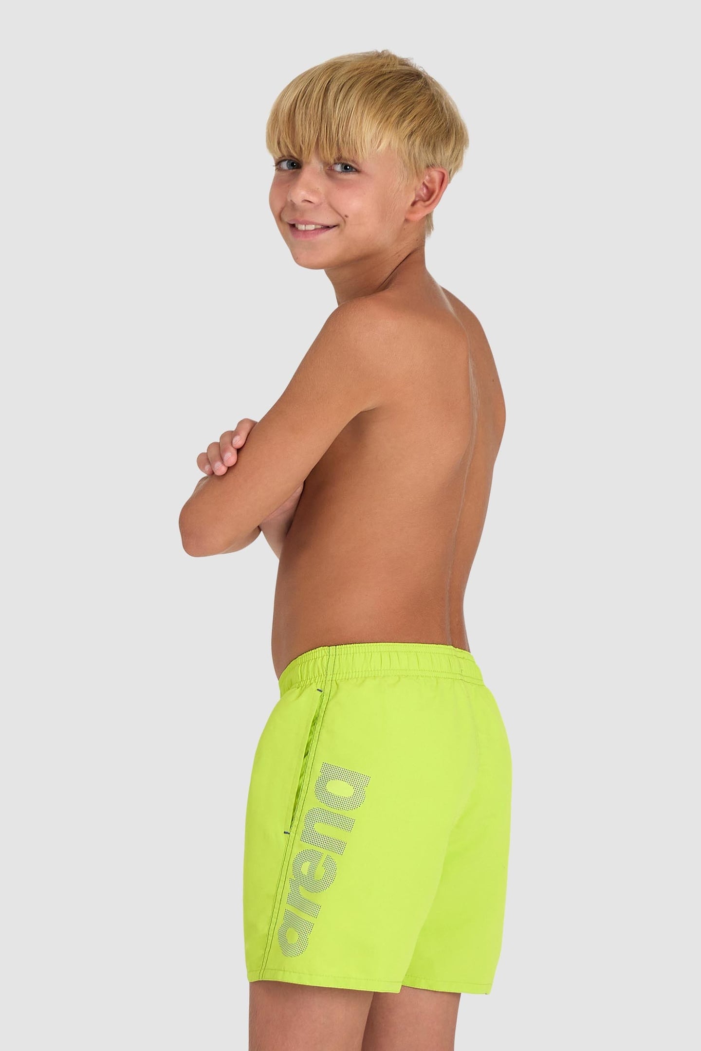 FUNDAMENTALS LOGO JR BOXER R SOFT GREEN-NEON BLUE 2