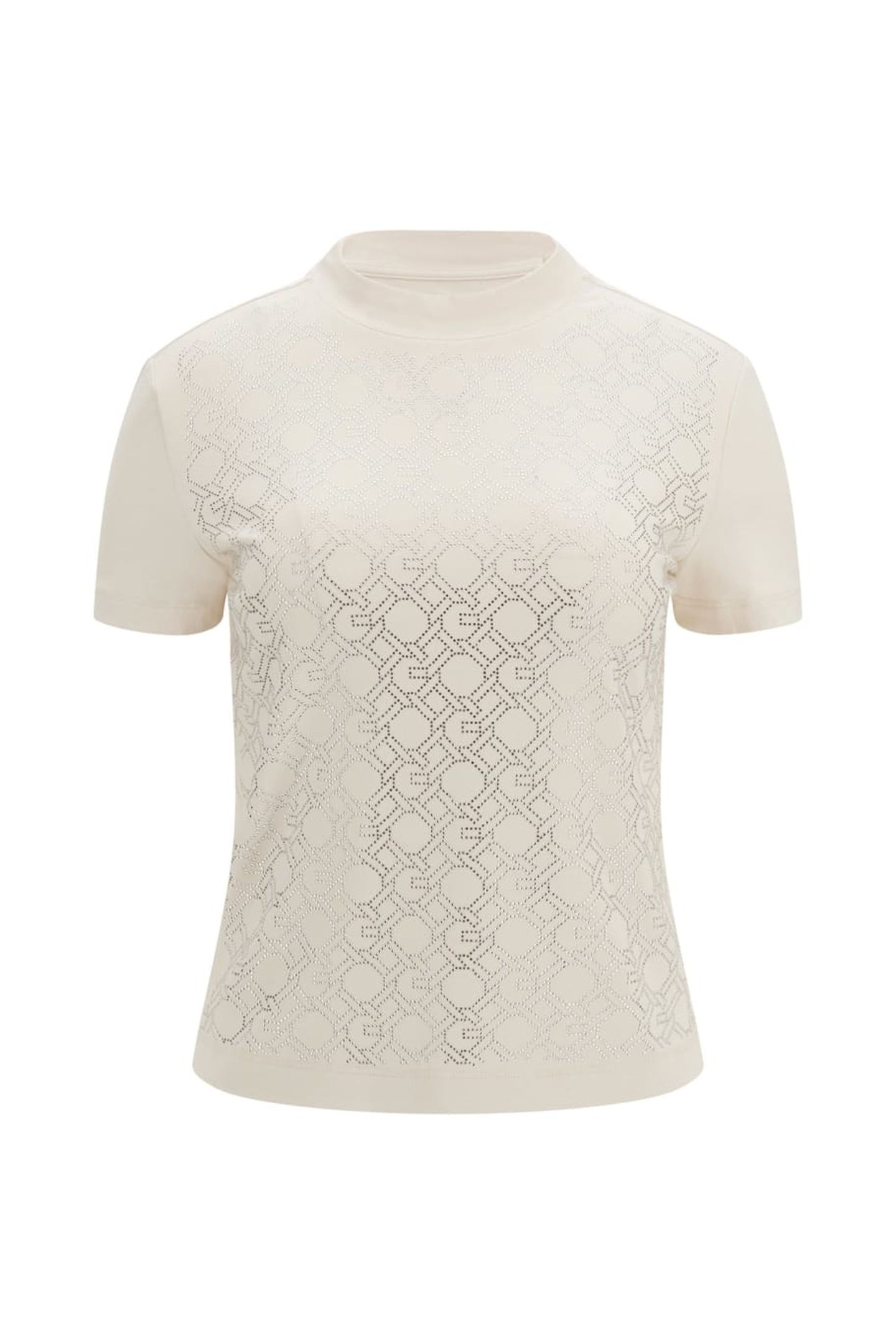 GUESS ECO SS MOCK NECK ALL OVE MUTED STONE 5