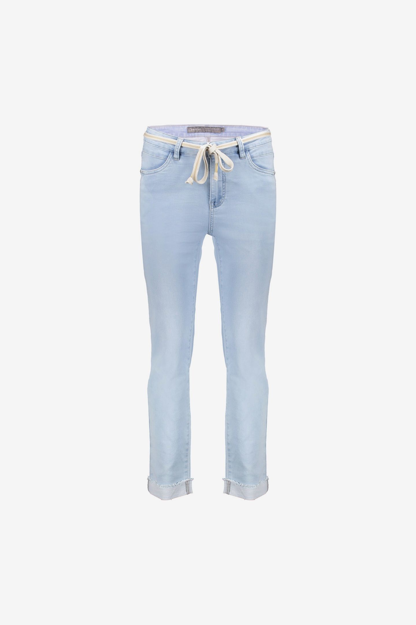 JEANS + TURN-UP BLEACHED DENIM 1