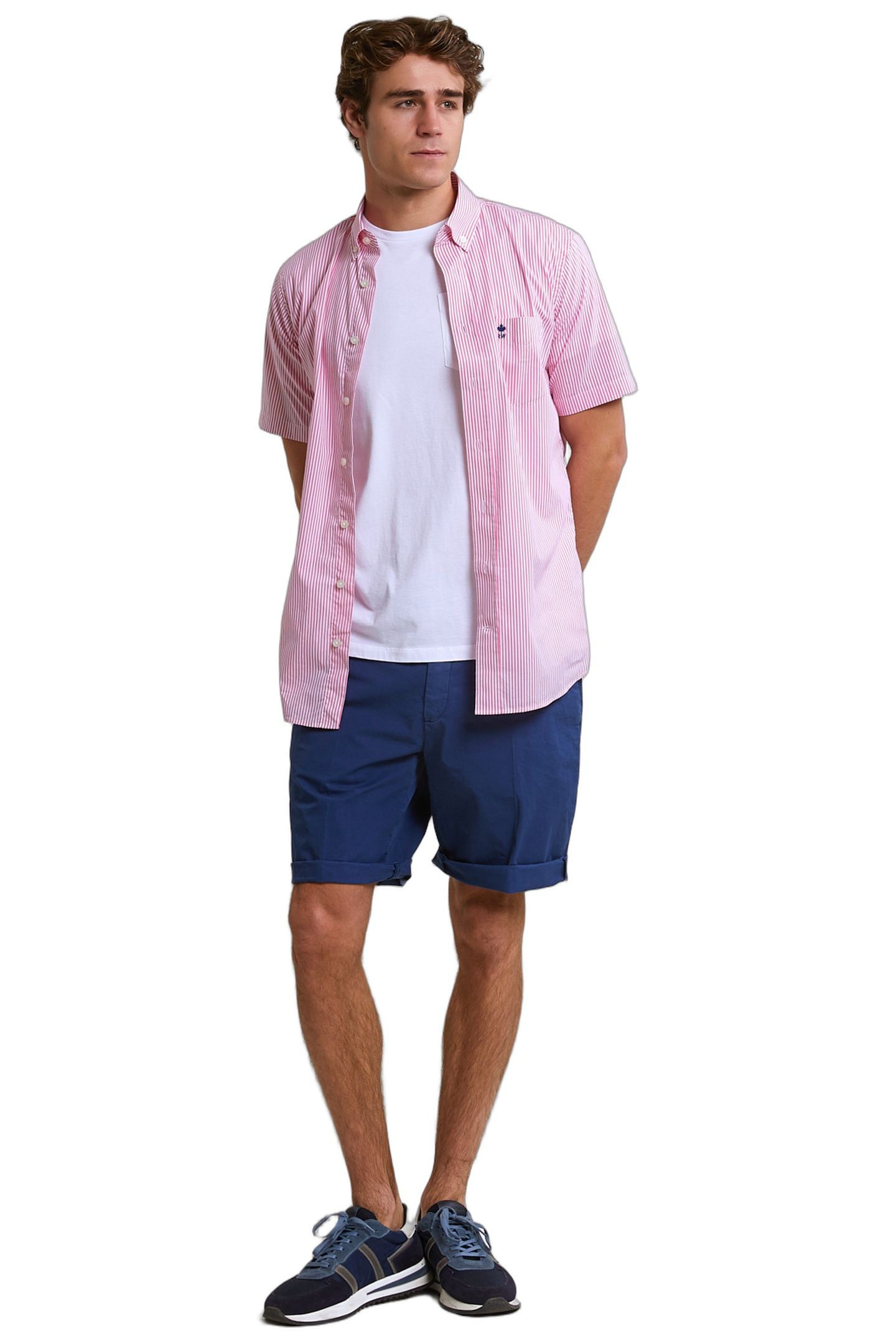 CUSTOM FIT STRIPED PERFORMANCE STRETCH SHIRT SHORT SLEEVES P 2