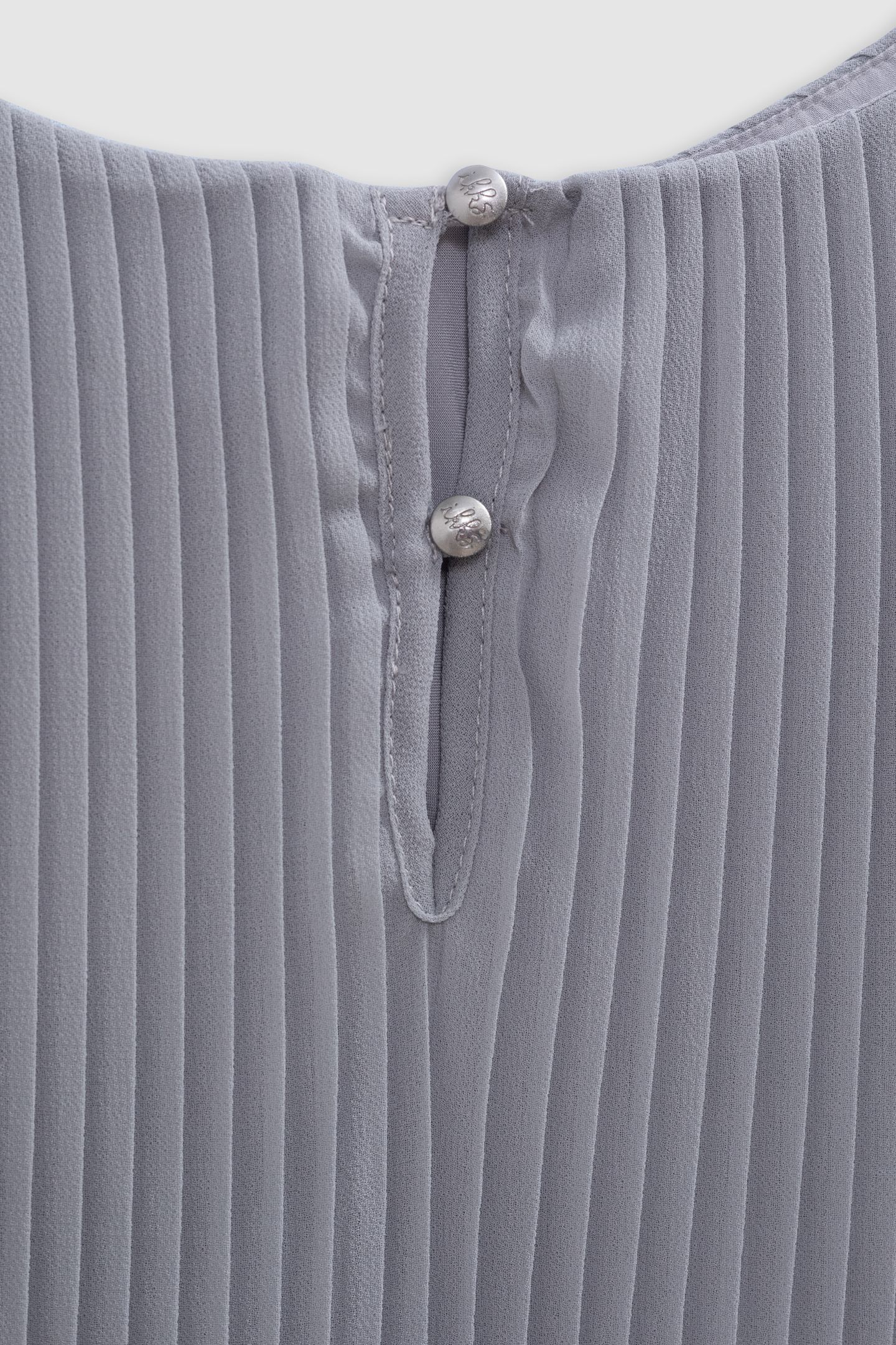 SILVER PLEATED DRESS WITH SWISS TULLE SLEEVES 6