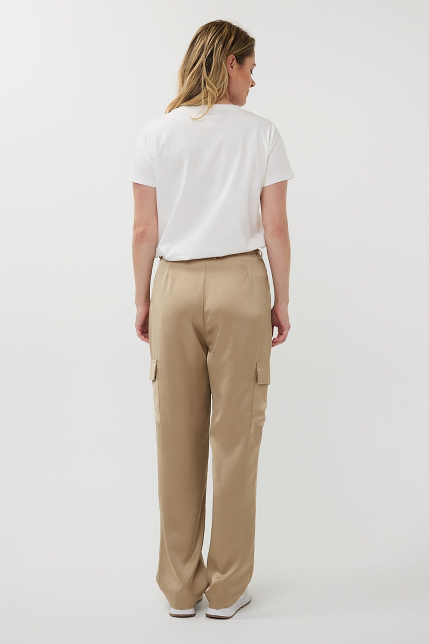 TROUSERS CARGO SATIN GOLD 3