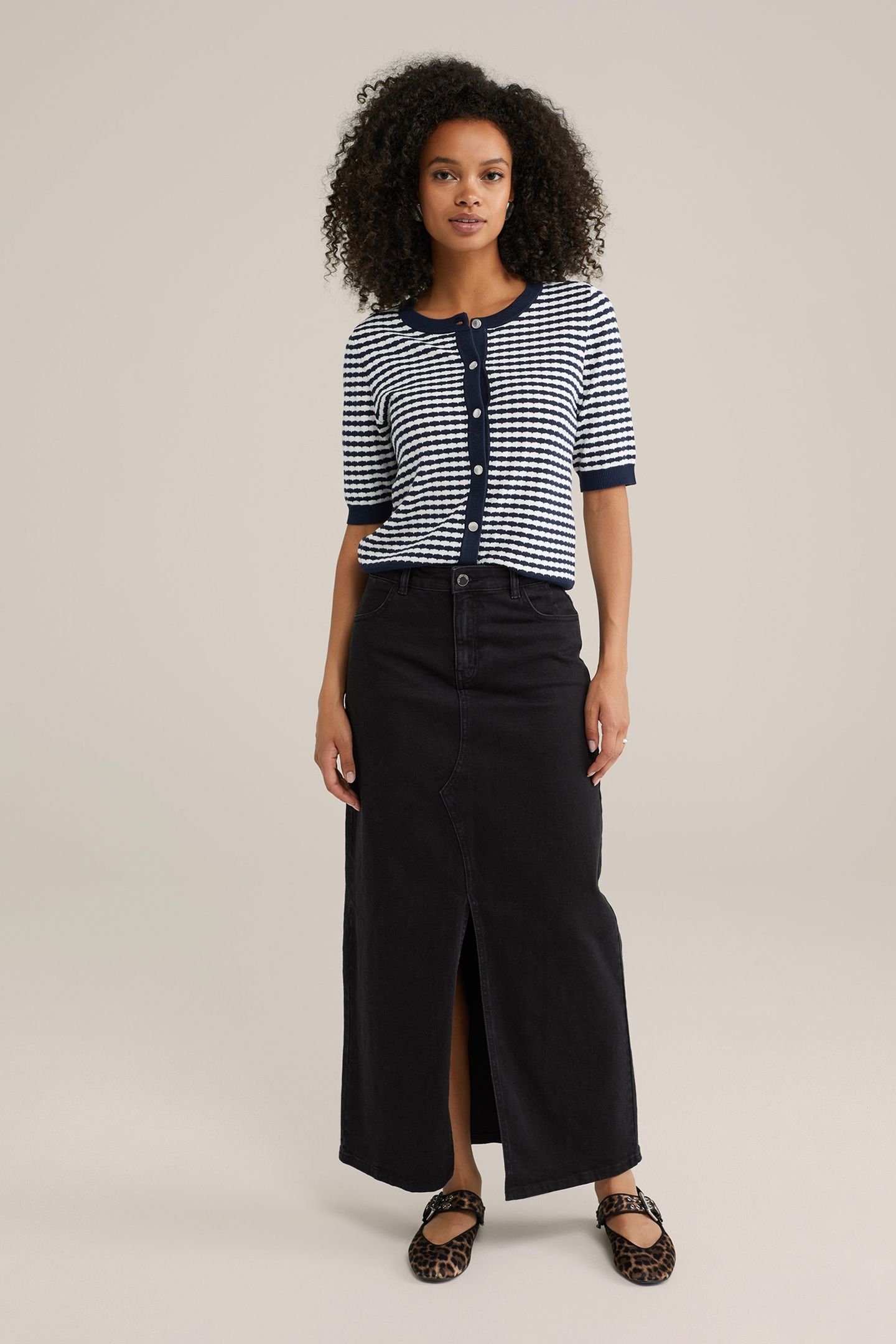 KNITTED CARDIGAN NAVY BLUE 1