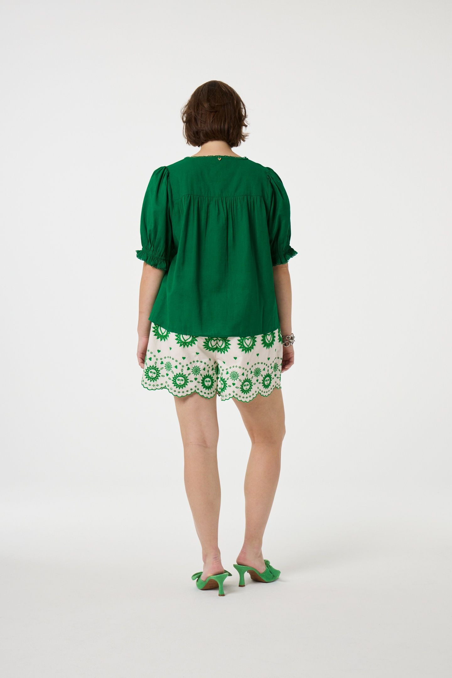 JUNO BLOUSE GREEN GLOW 3