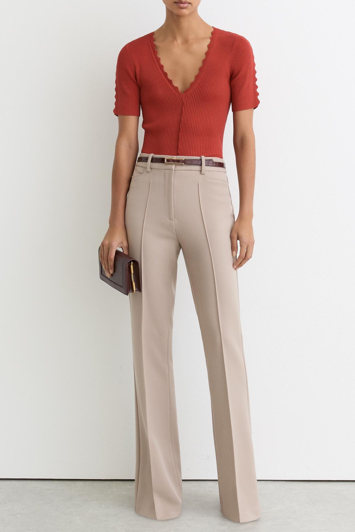 SCALLOP EDGE TOP RUST RED 2