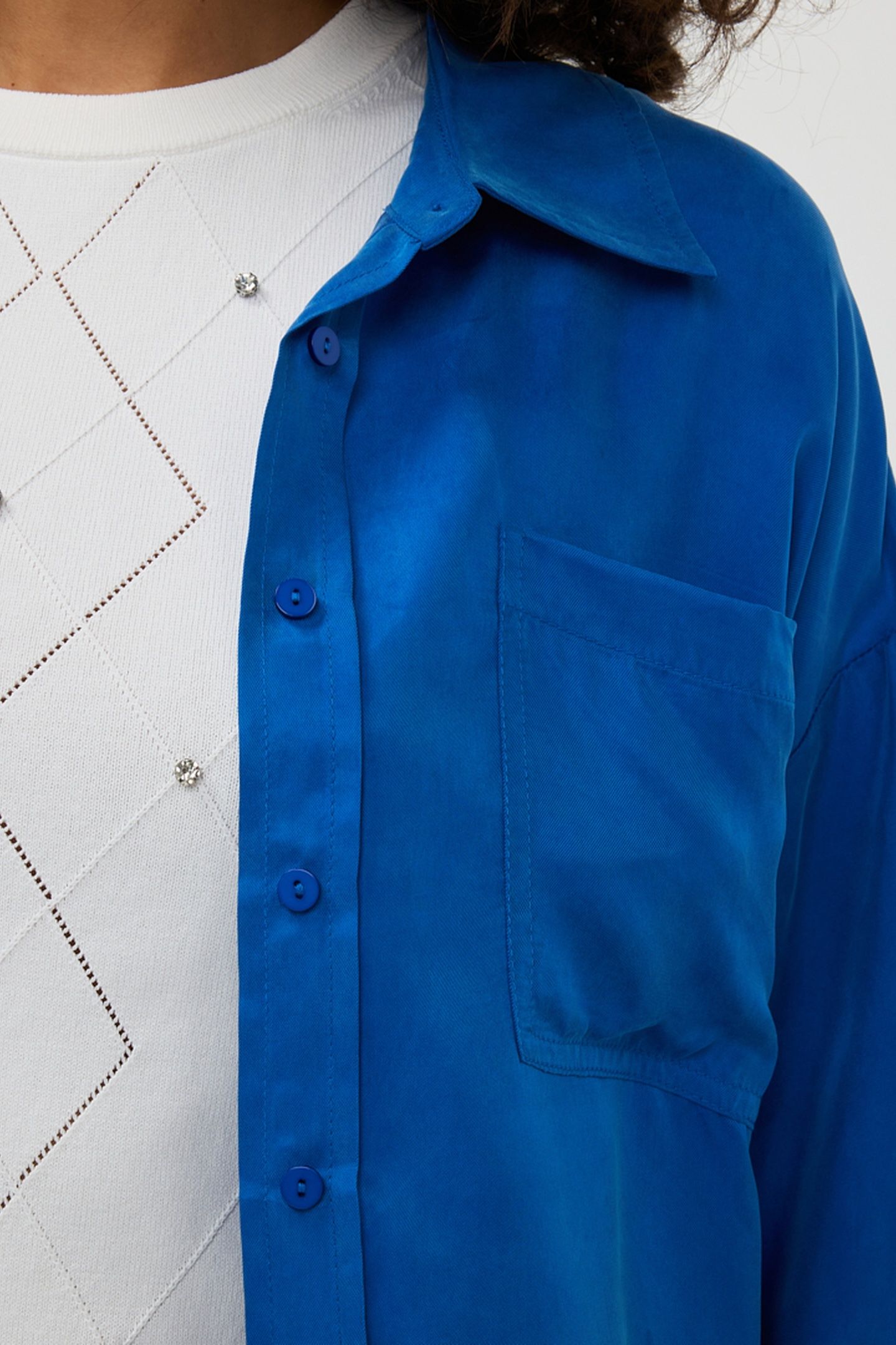 BLOUSE OVERSIZED CUPRO BLUE 10