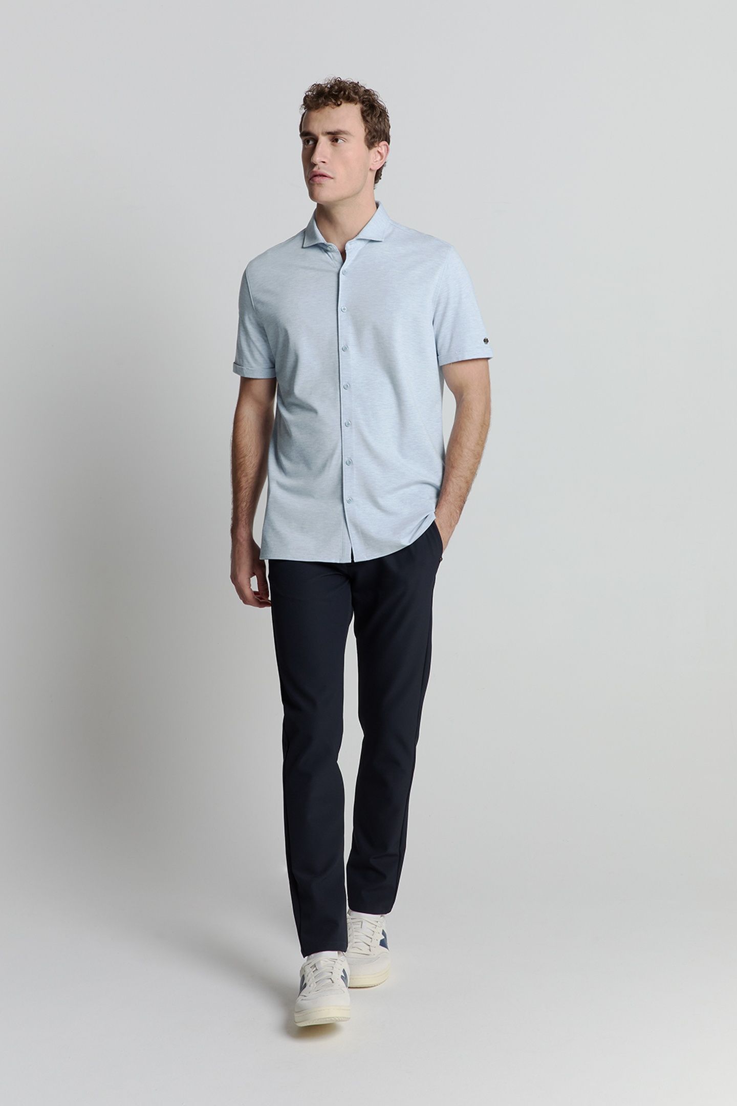SHIRT SHORT SLEEVE JERSEY MELANGE STRETCH CLOUD 2