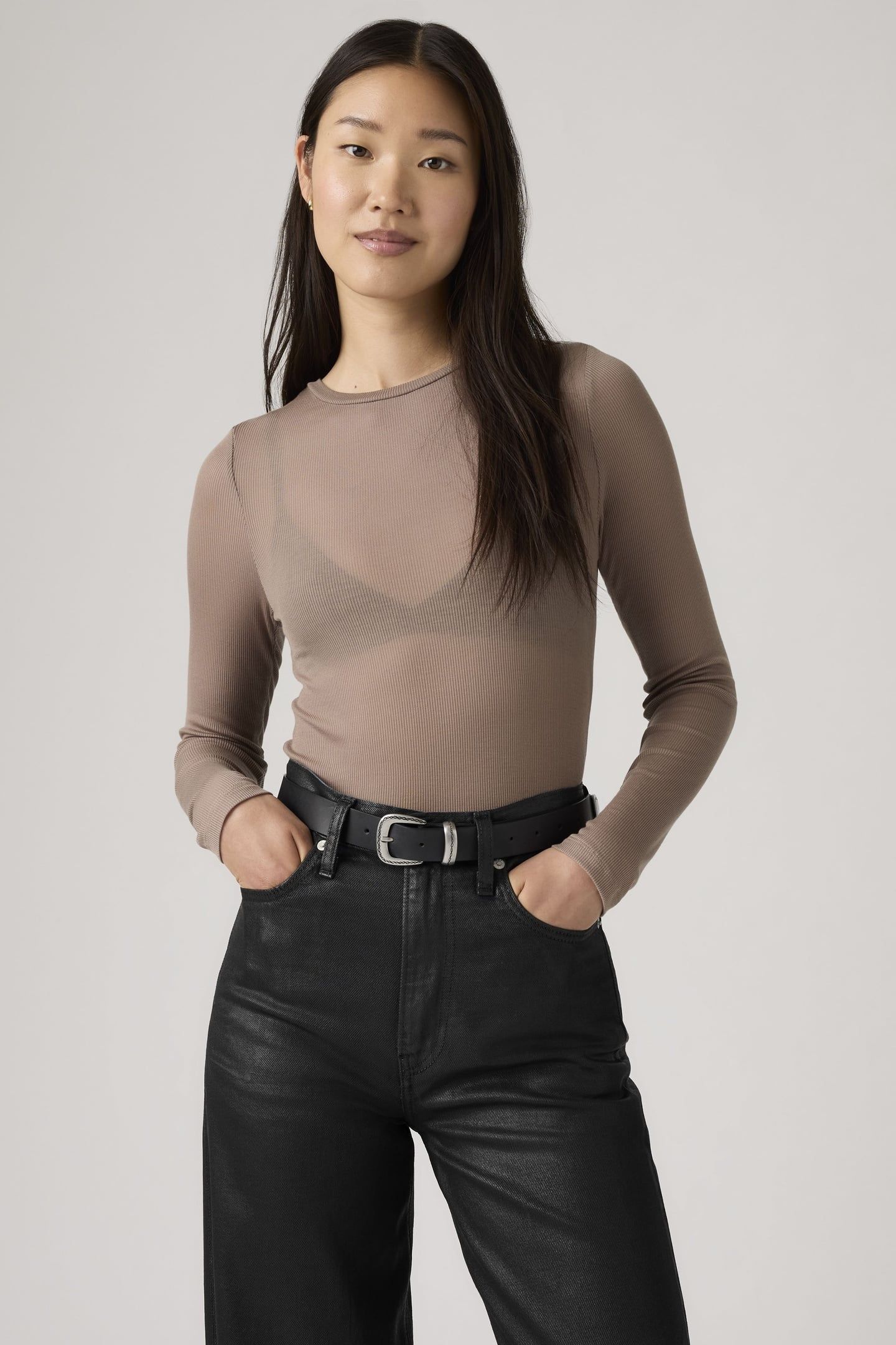 SHEER LONG SLEEVE LAYERING TOP 2