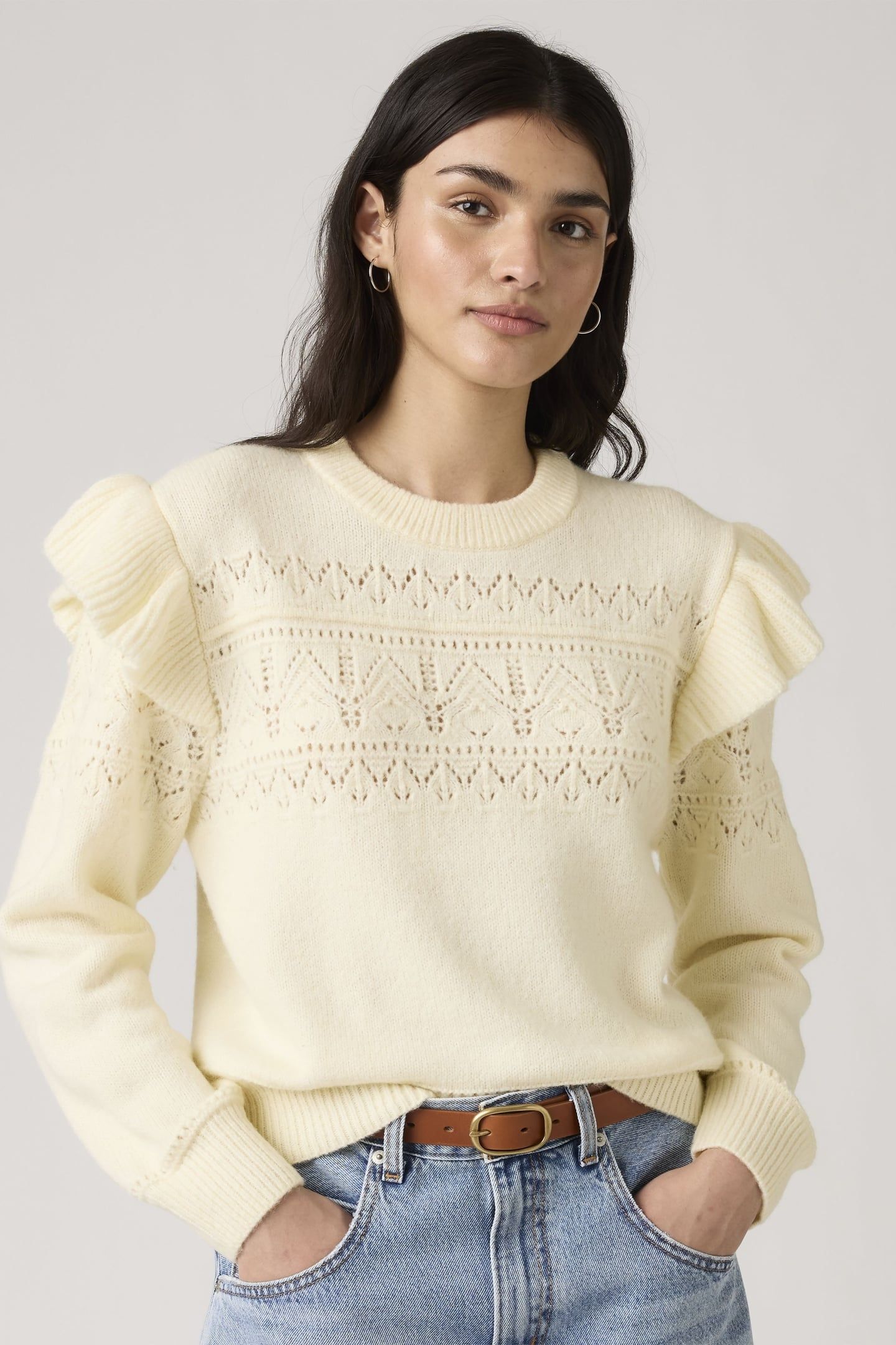 SHANE FLUTTER SLEEVE SWEATER 1