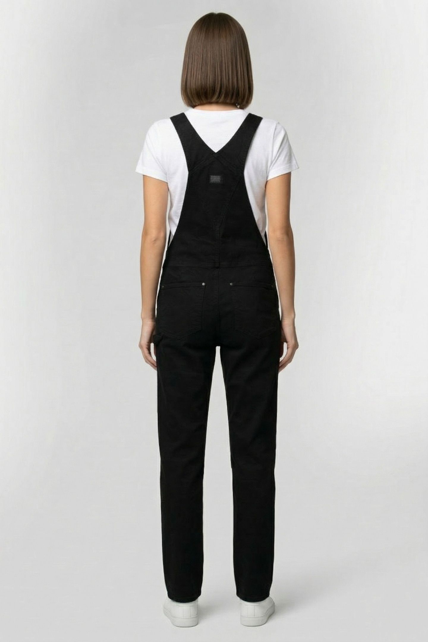 SLIM DUNGAREE SLESS DK BLACK 4