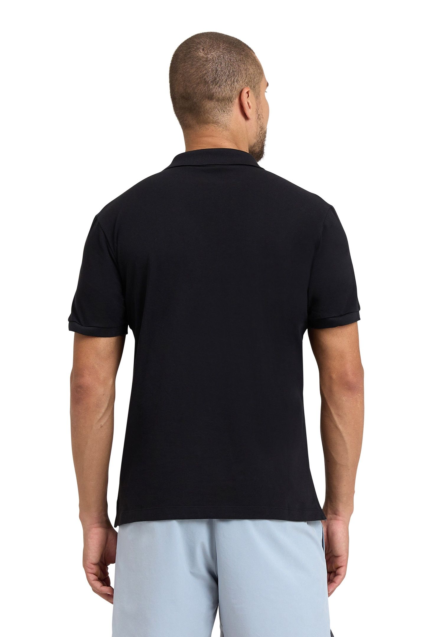 POLOSHIRT SOLID COTTON PIQUET BLACK-ASPHALT 3