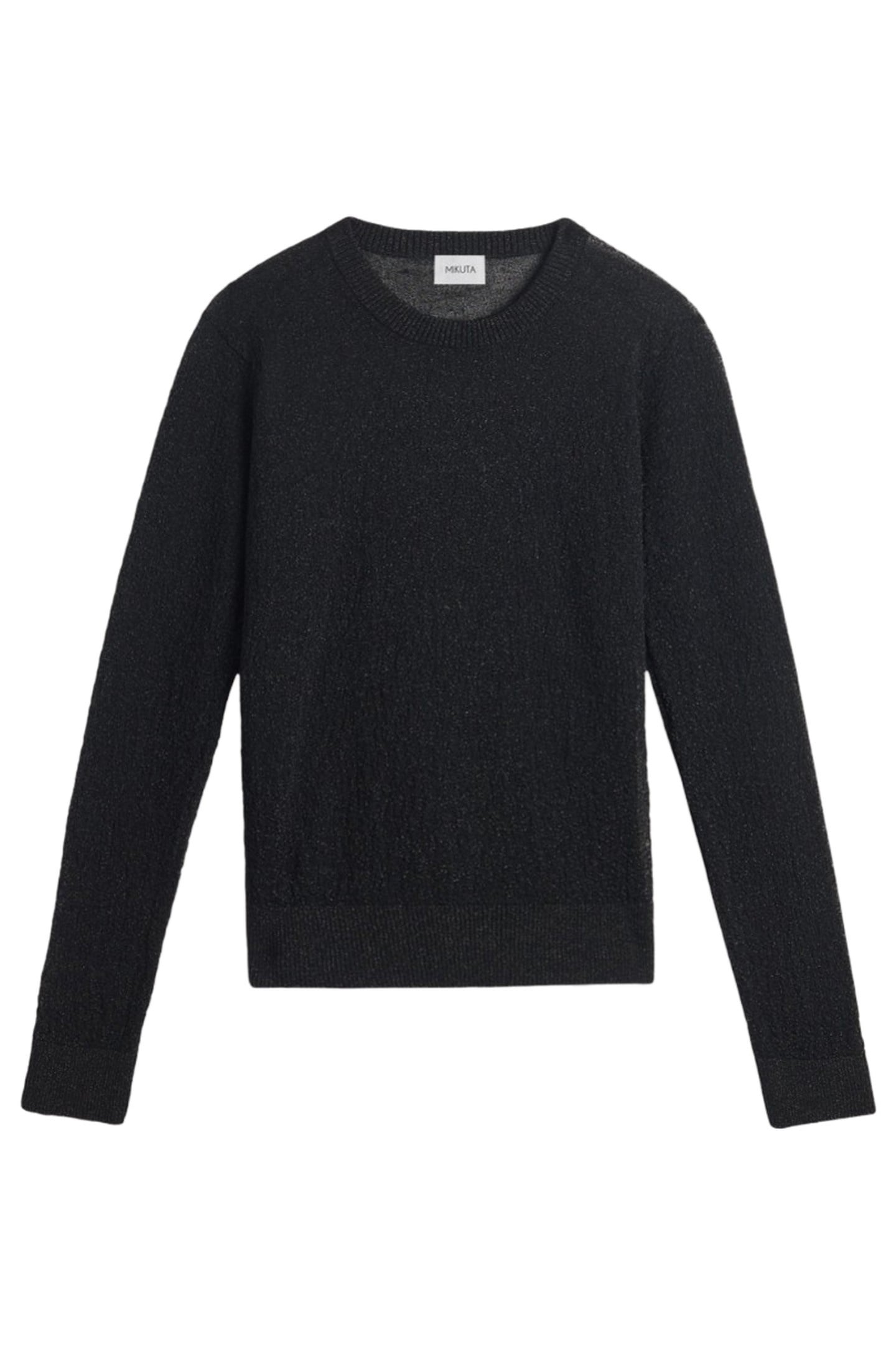 THE BLACK SPARKLY THIN KNITTED SWEATER BLACK 1
