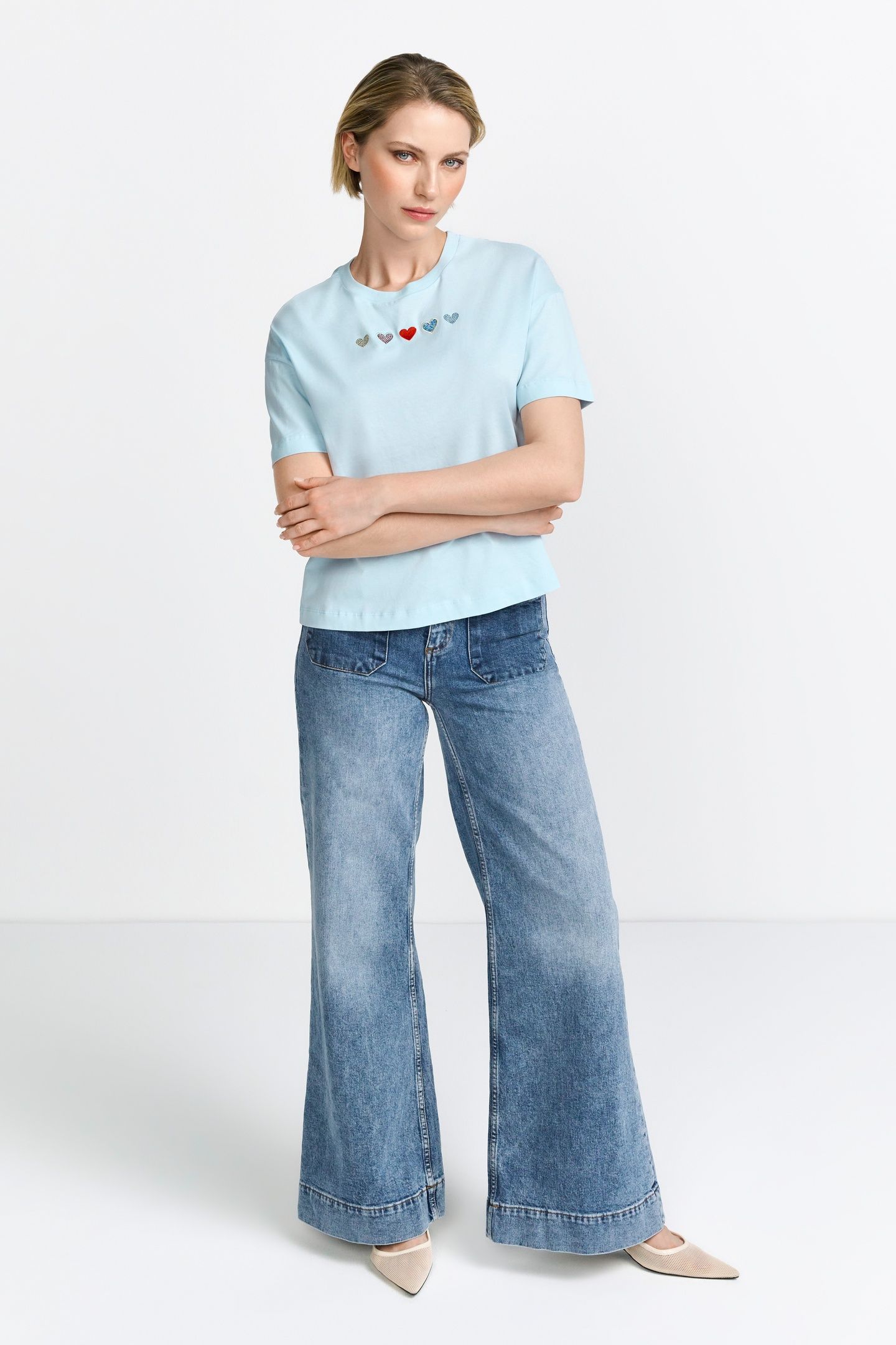 ORGANIC CONTEMPORARY SHIRT LIGHT AQUA 2