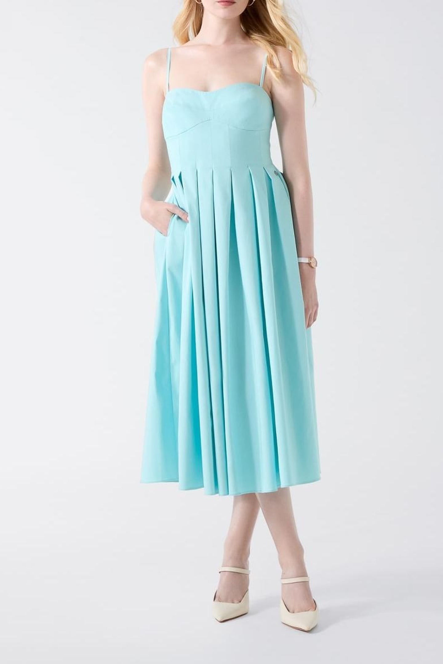 GUESS ECO SL BRIA DRESS CELESTE BLUE 1