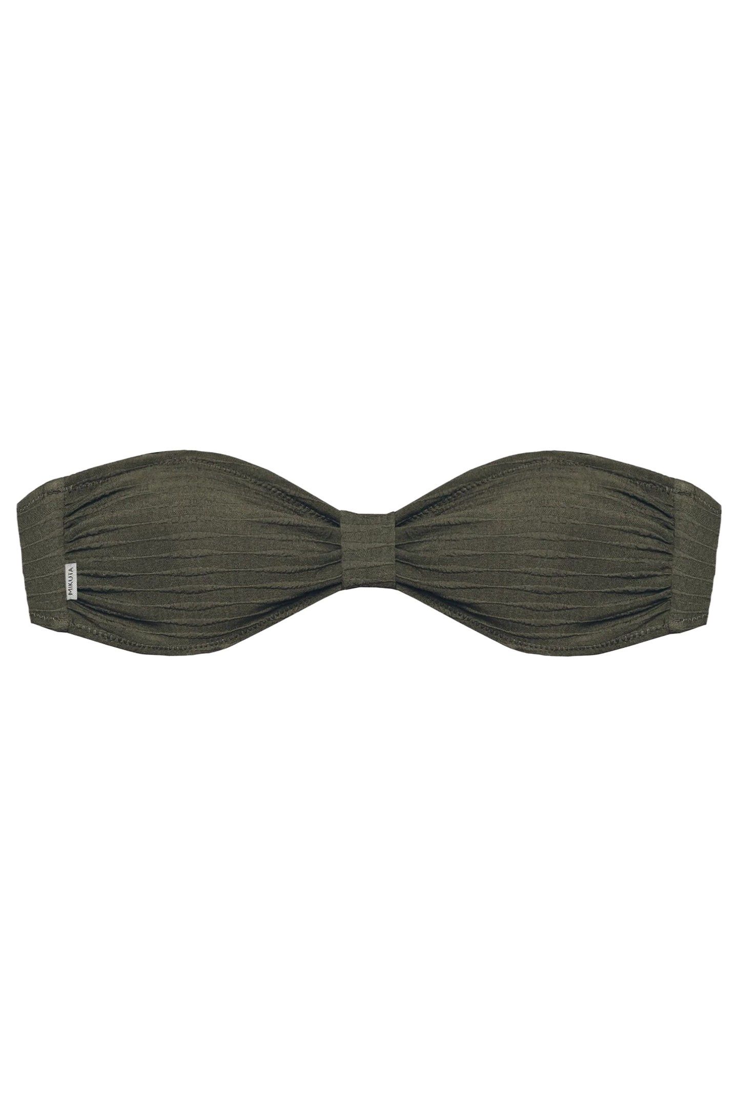 THE GREEN BANDEAU BIKINI TOP GREEN 1