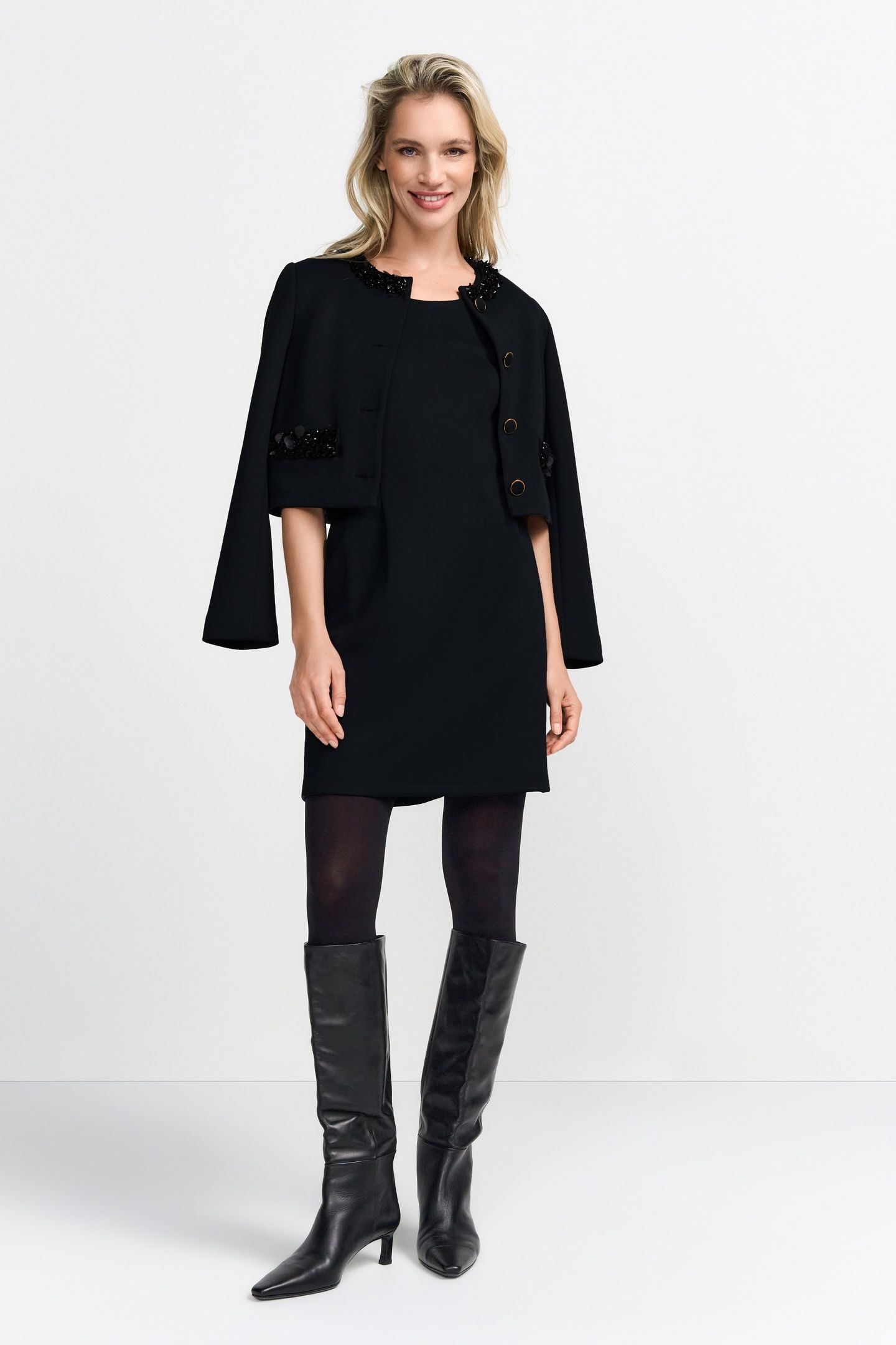 SCUBA MINIDRESS BLACK 1