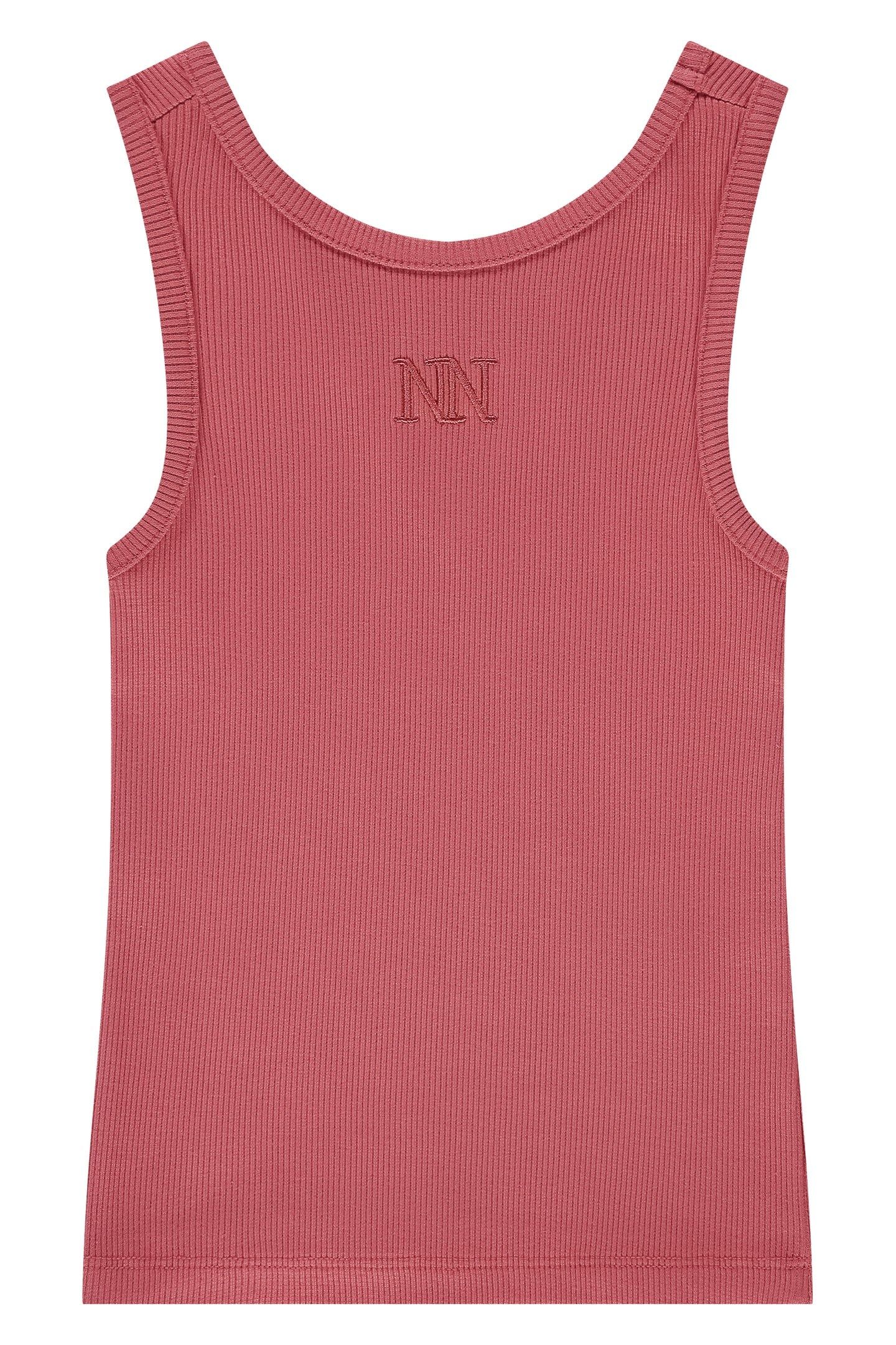 BELLE BACK RIB TOP RED 1