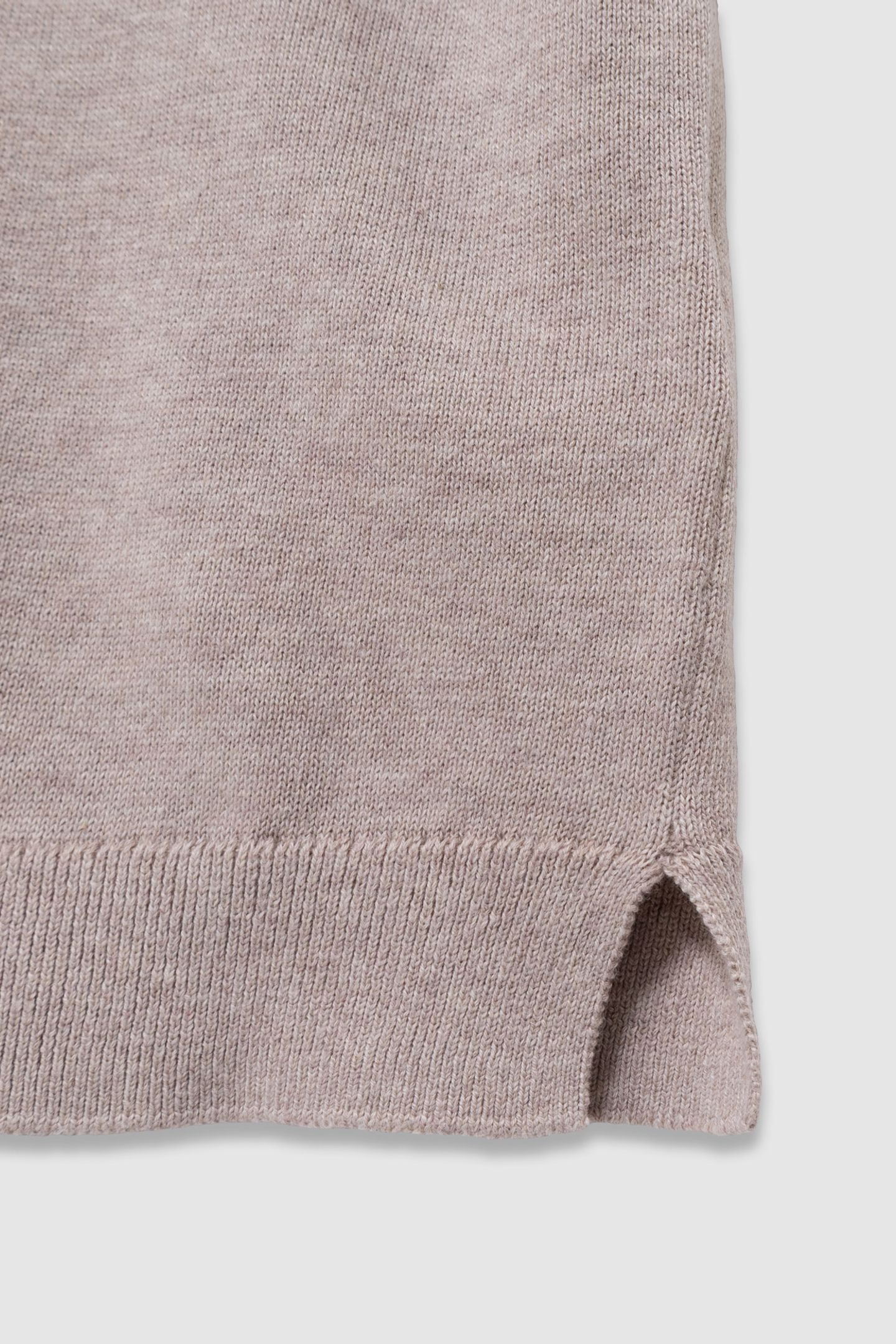 BEIGE KNIT POLO WITH FRONT POCKET 3