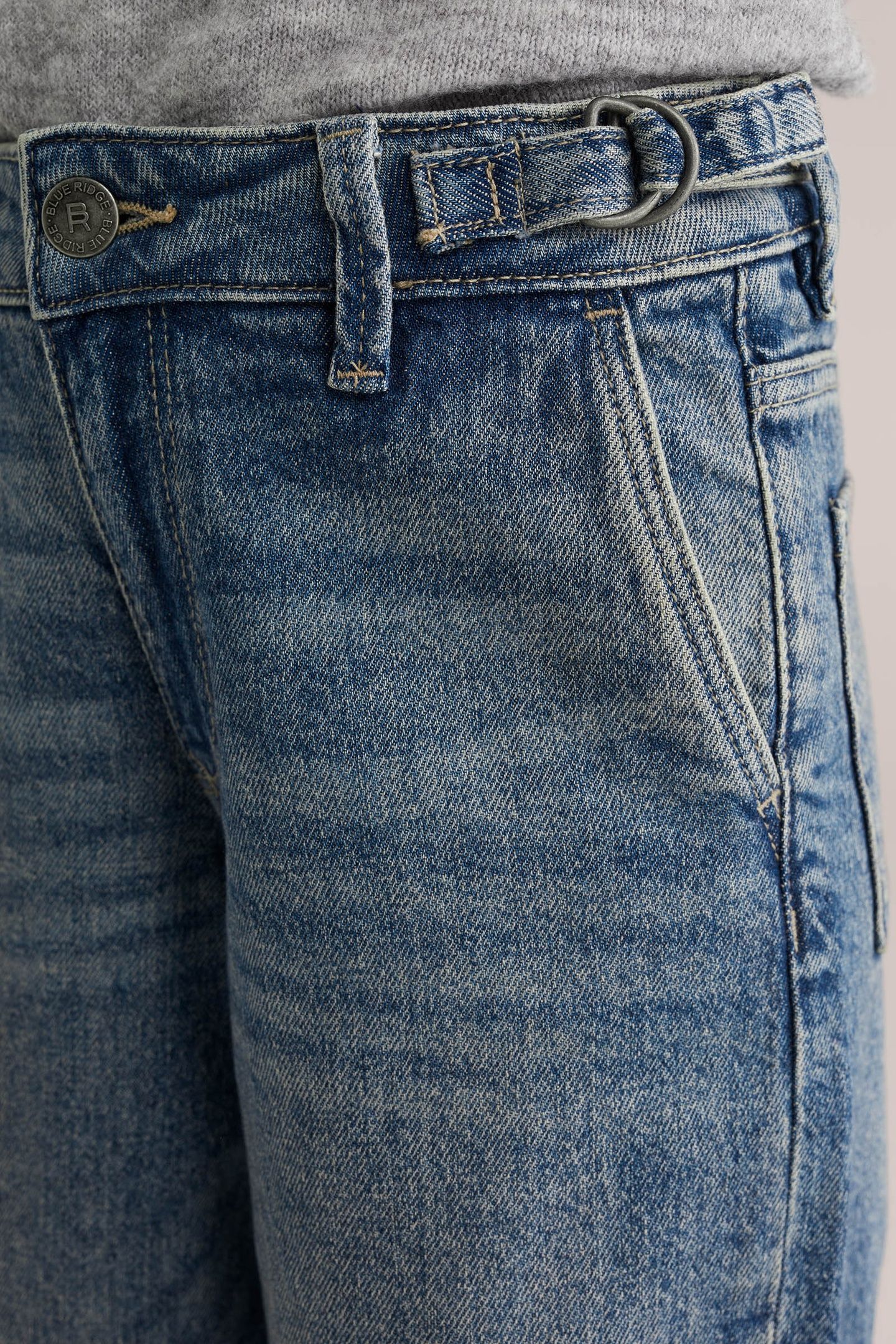 5-POCKET MID WAIST DARK BLUE 5
