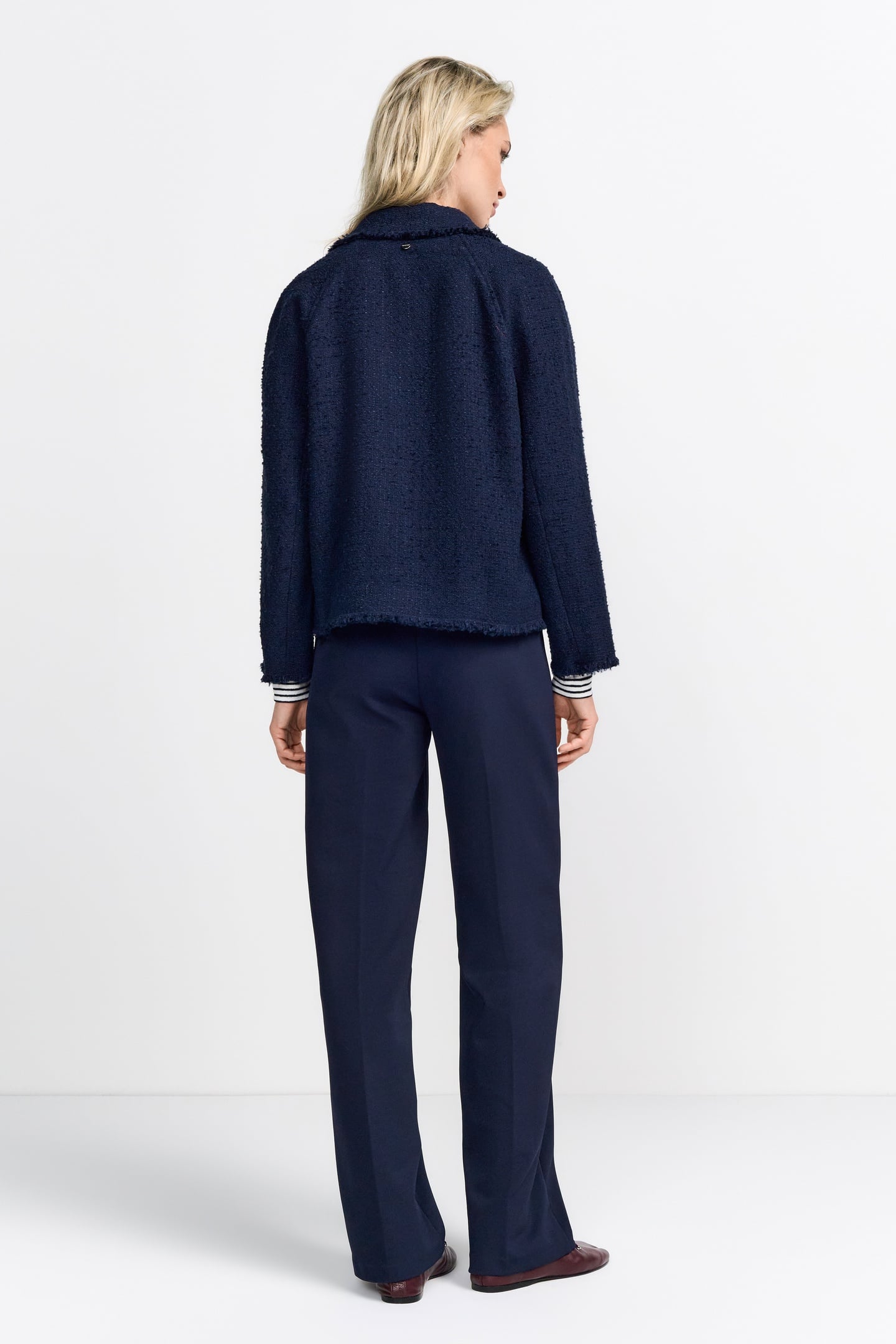 BOUCLE JACKET DOUBLE BREASTED MIDNIGHT BLUE 3